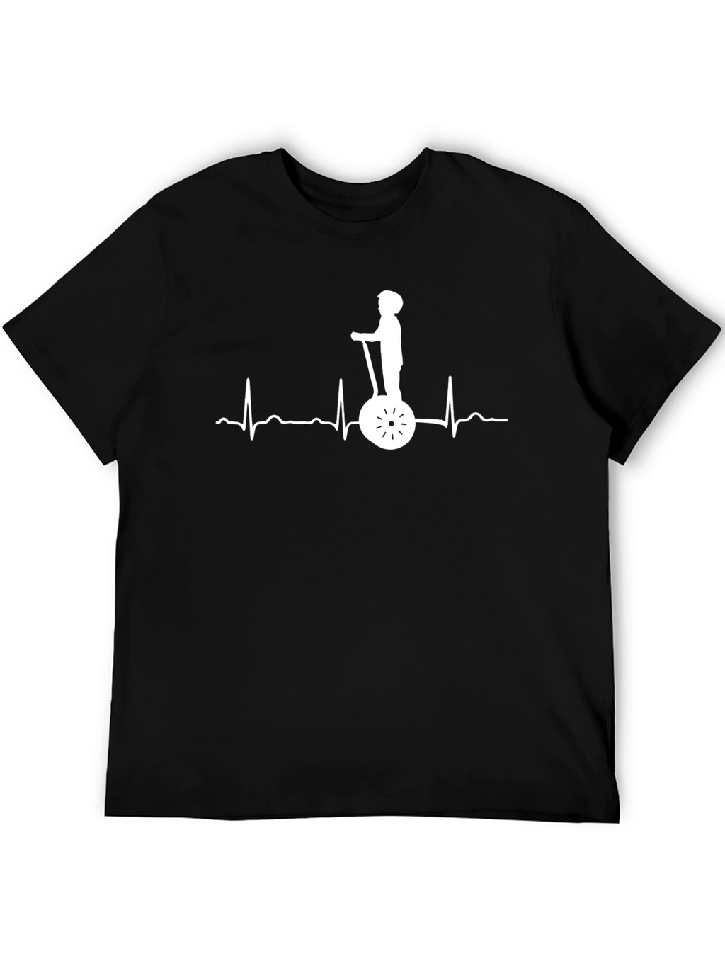 Black Segway Heartbeat Graphic T-Shirt