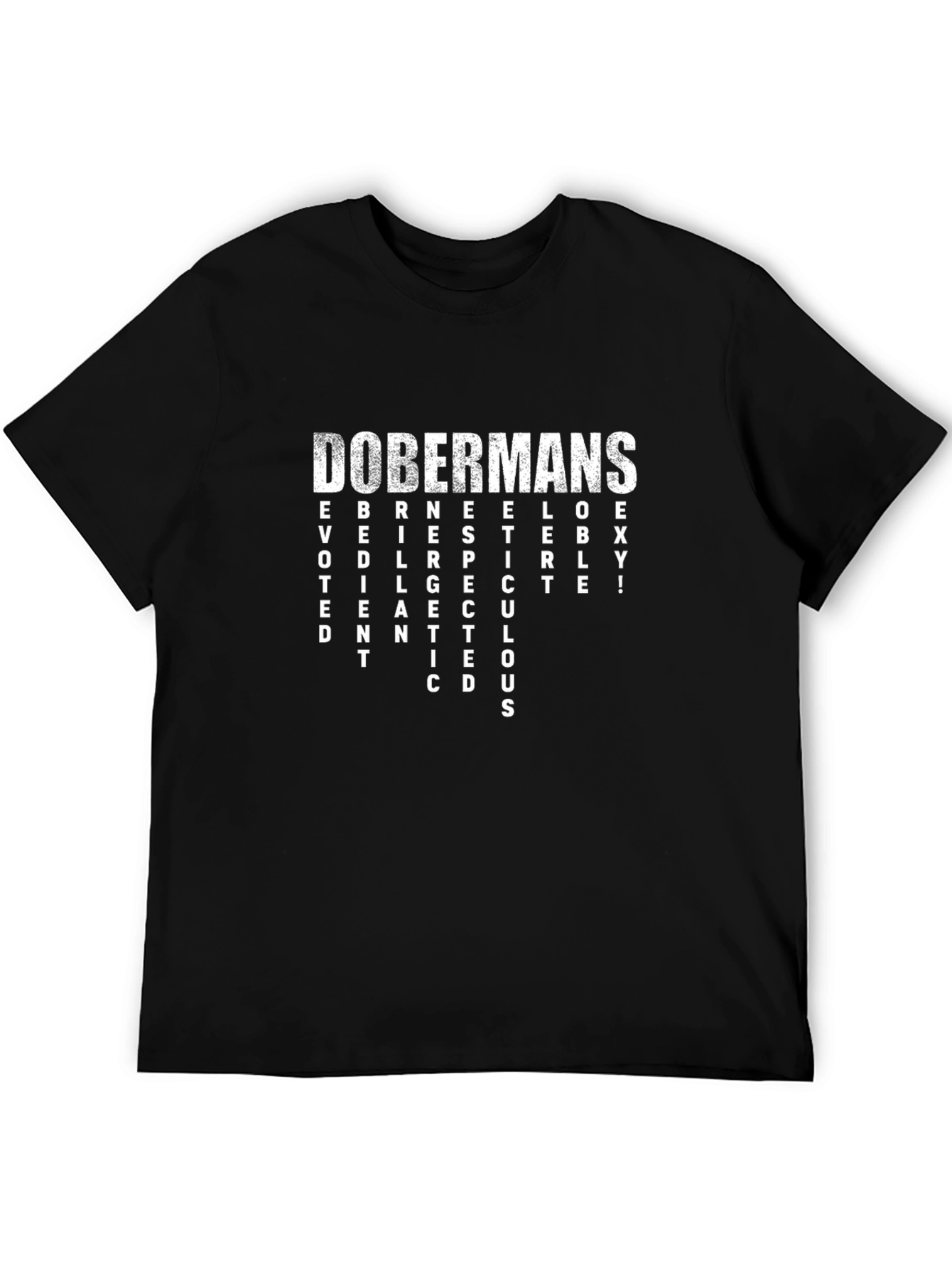 Dobermans Dog Breed T-Shirt - Word Cloud Design