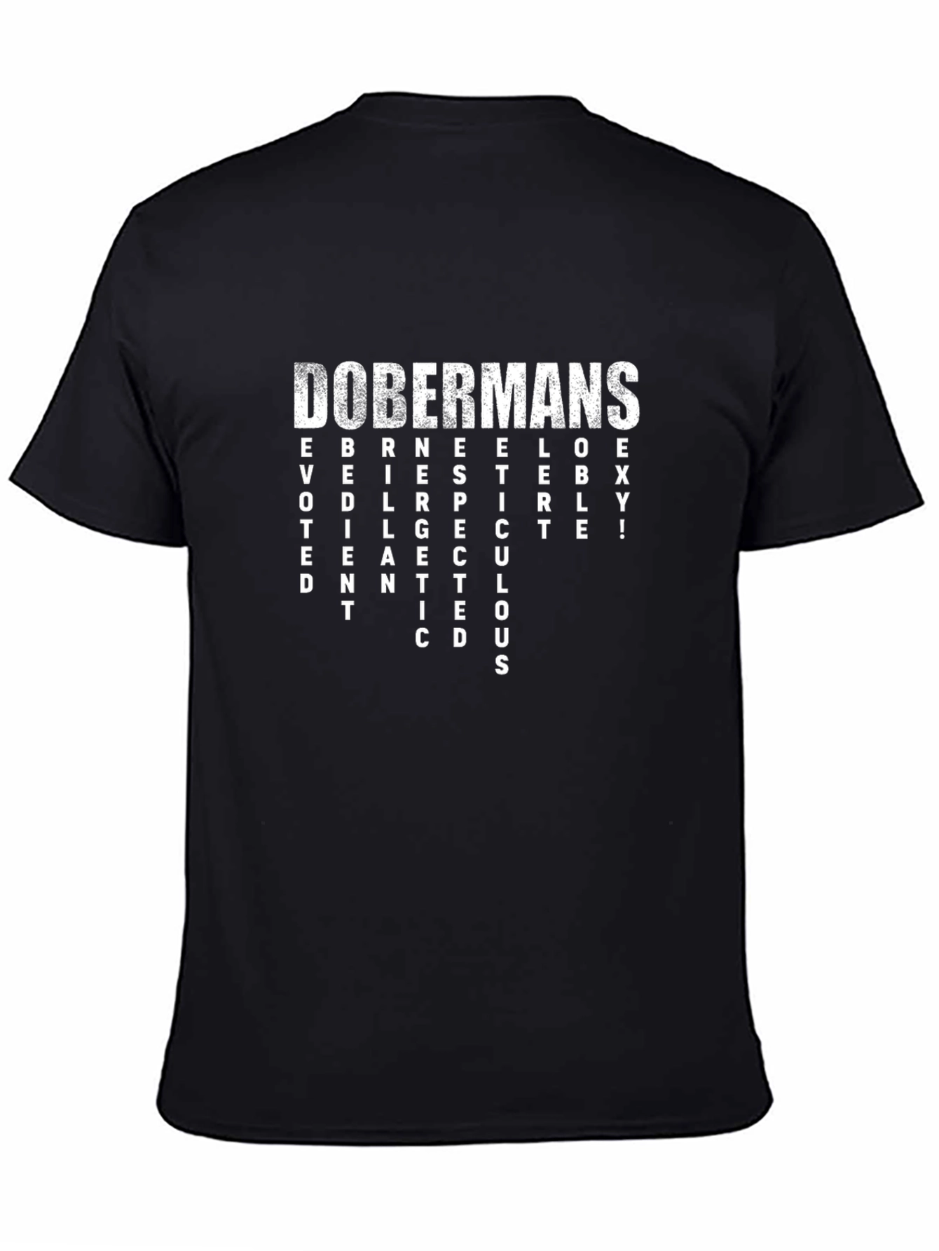 Dobermans Dog Breed T-Shirt - Word Cloud Design