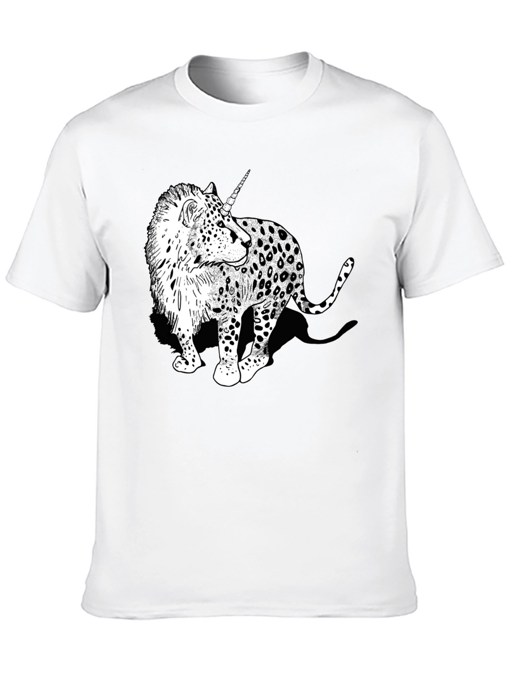 Unicorn Leopard Graphic Print Tee