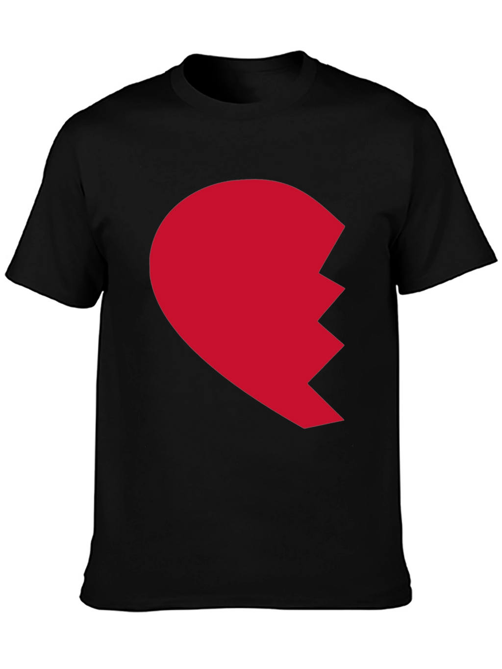 Broken Heart Graphic Tee - Mens Black T-Shirt