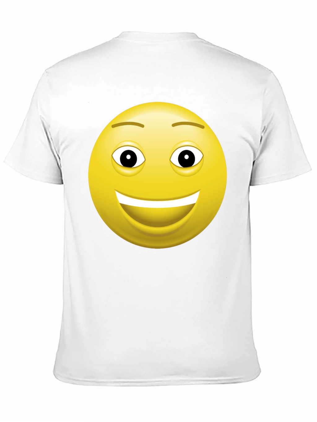 Happy Face Graphic Tee - Black Cotton T-Shirt