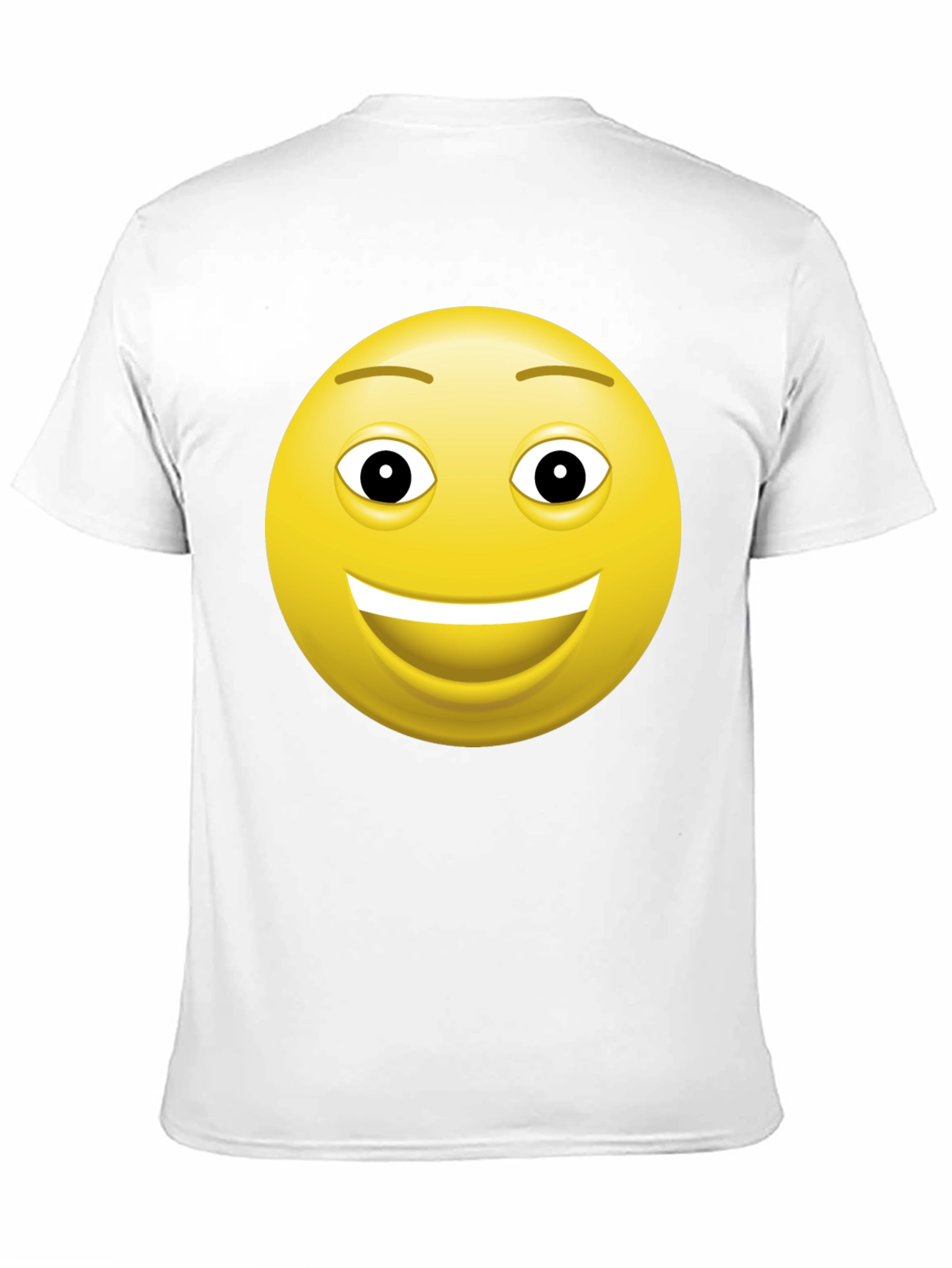 Happy Face Graphic Tee - Black Cotton T-Shirt