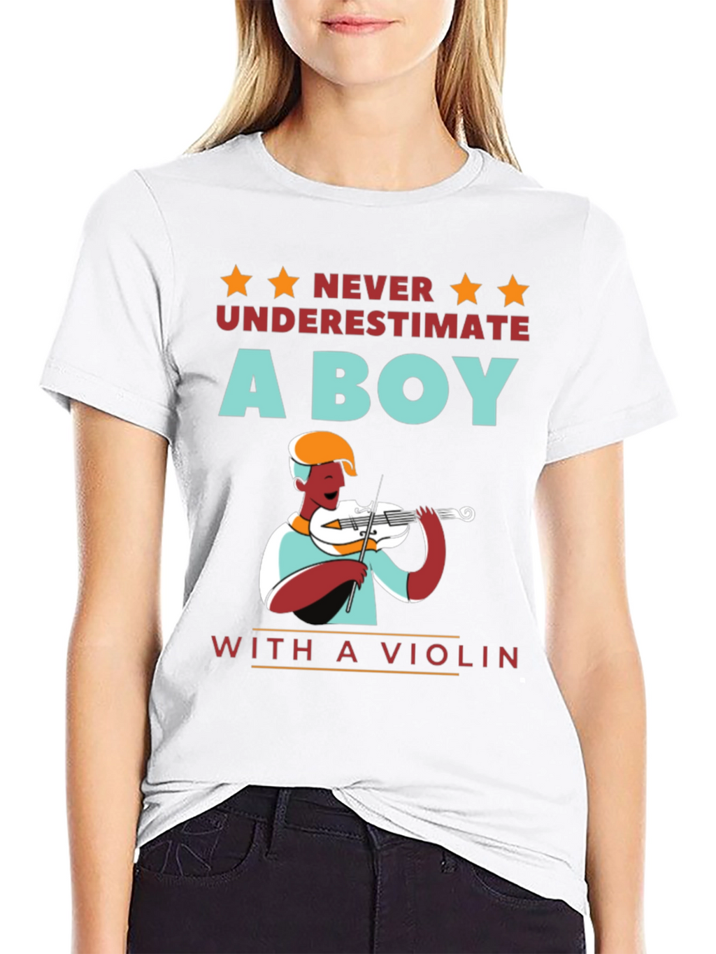 Boy with Violin T-Shirt - Musician Gift