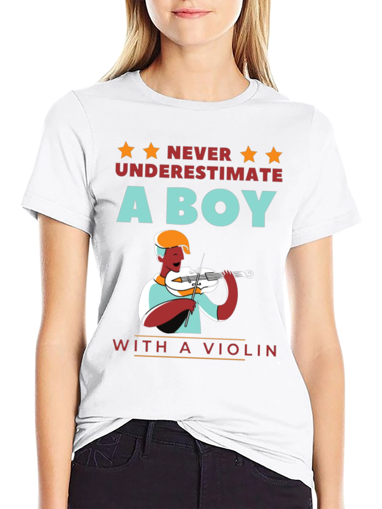 Boy with Violin T-Shirt - Musician Gift