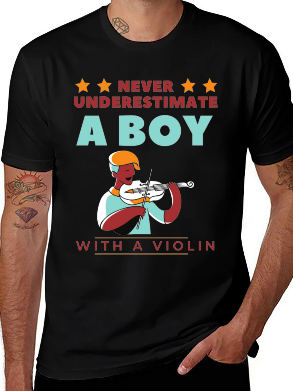 Boy with Violin T-Shirt - Musician Gift