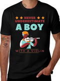 Boy with Violin T-Shirt - Musician Gift