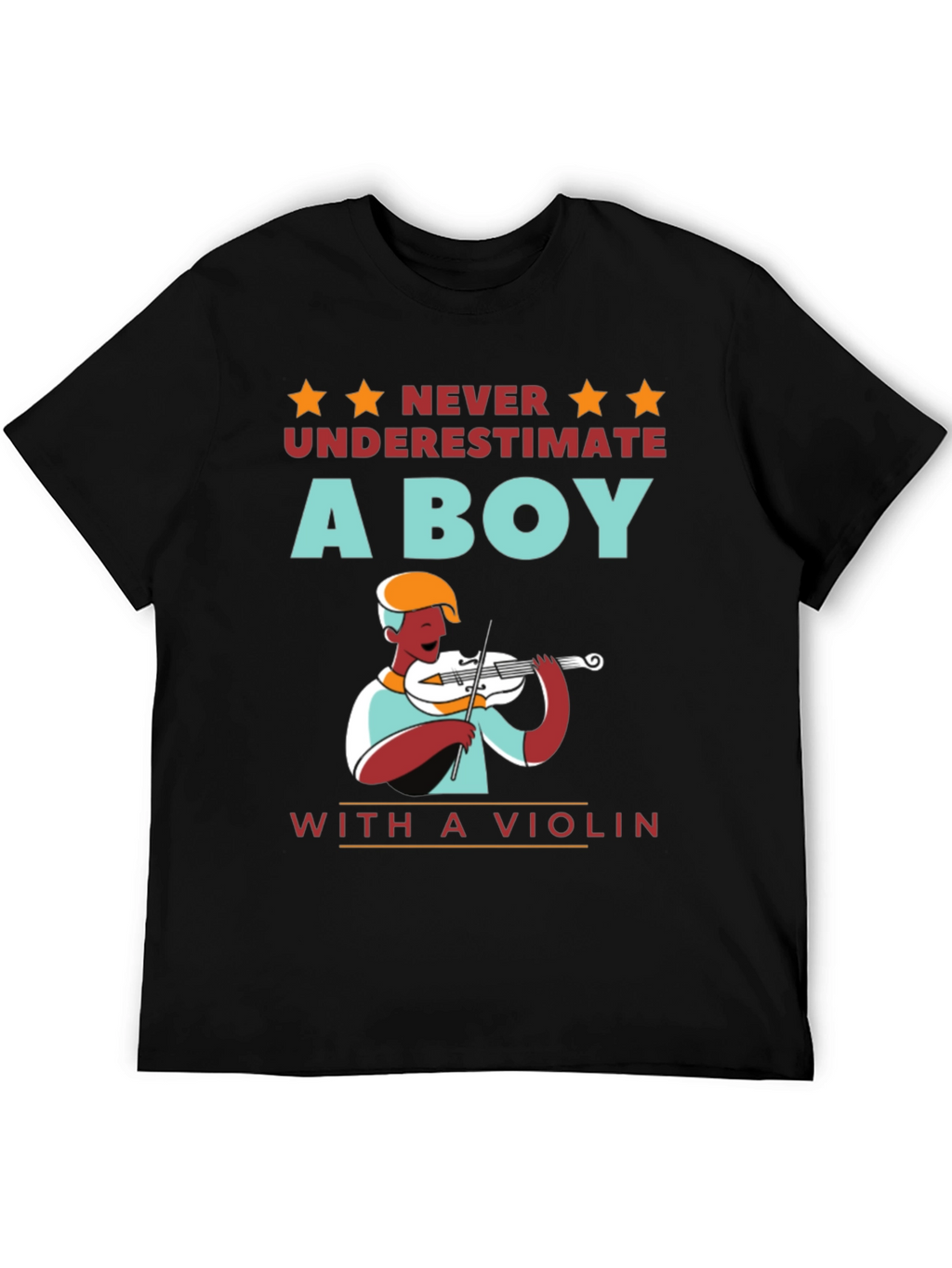 Boy with Violin T-Shirt - Musician Gift