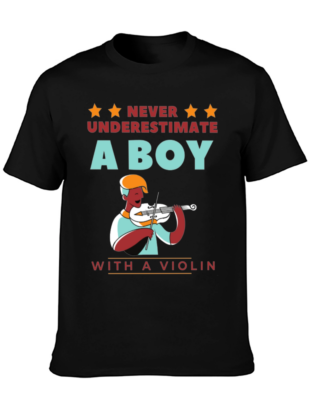 Boy with Violin T-Shirt - Musician Gift