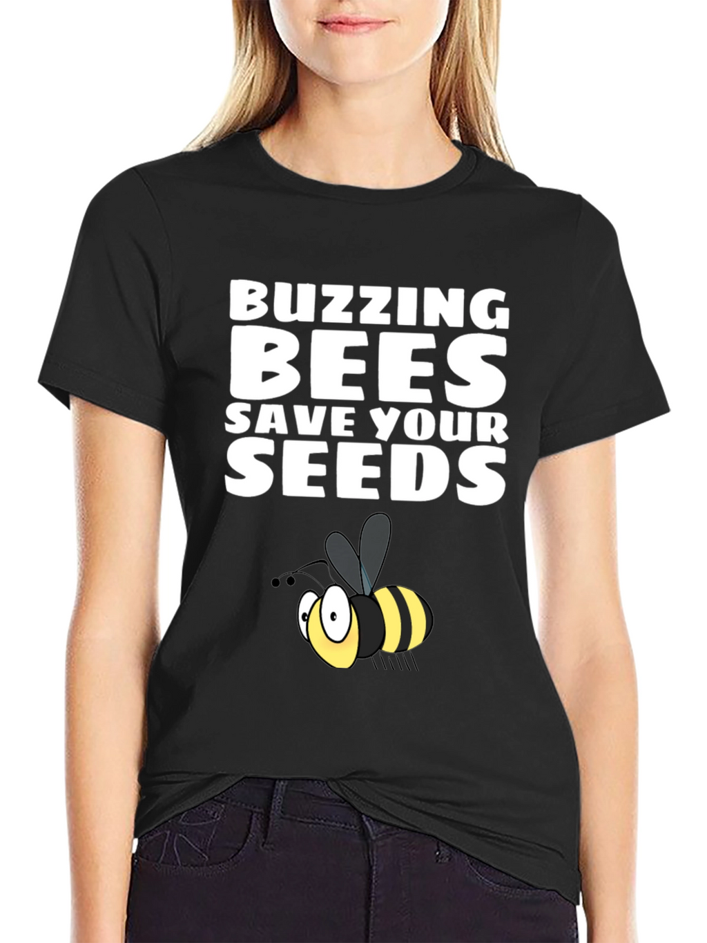 Buzzing Bees Save Your Seeds Graphic Tee