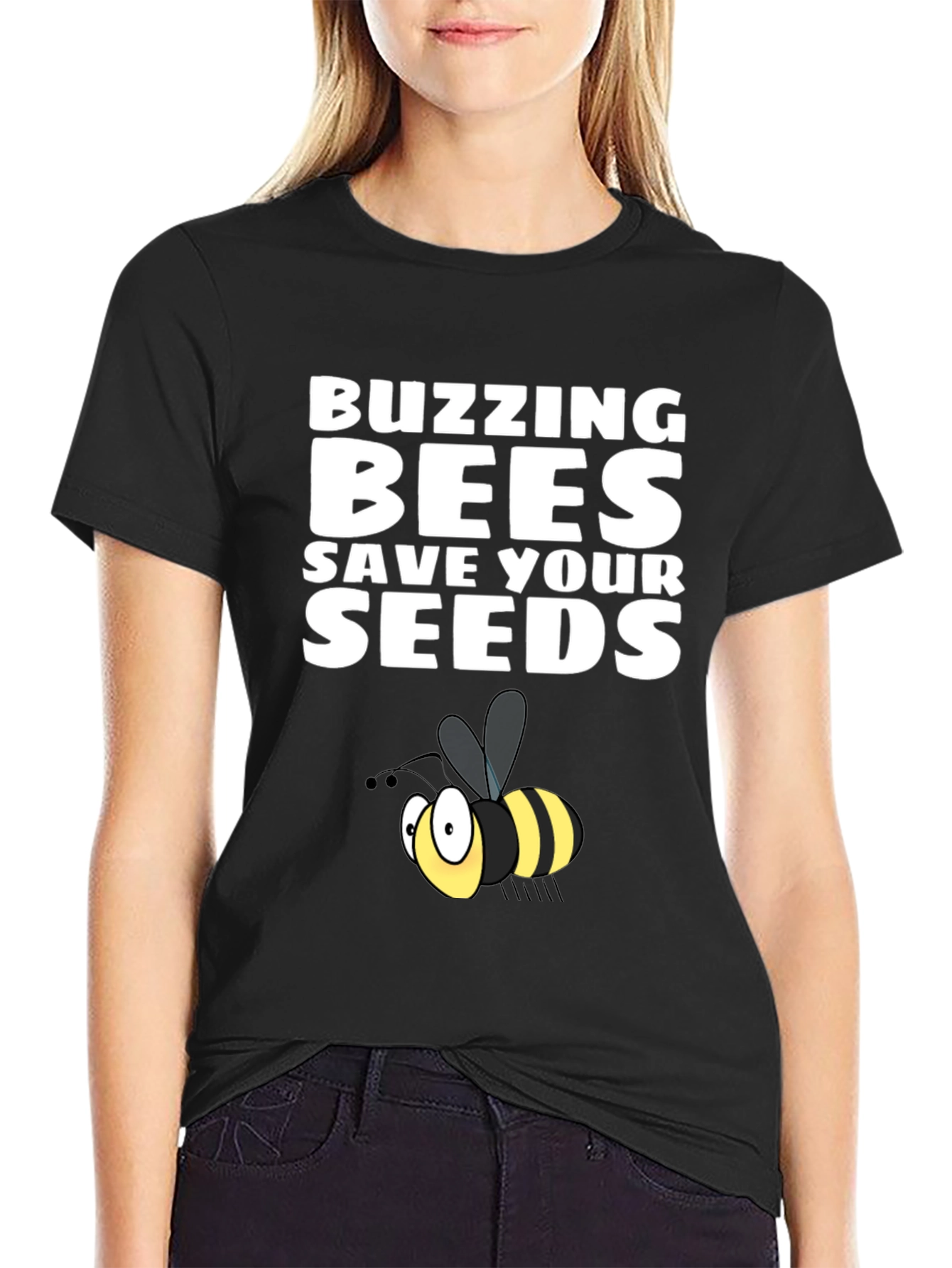 Buzzing Bees Save Your Seeds Graphic Tee