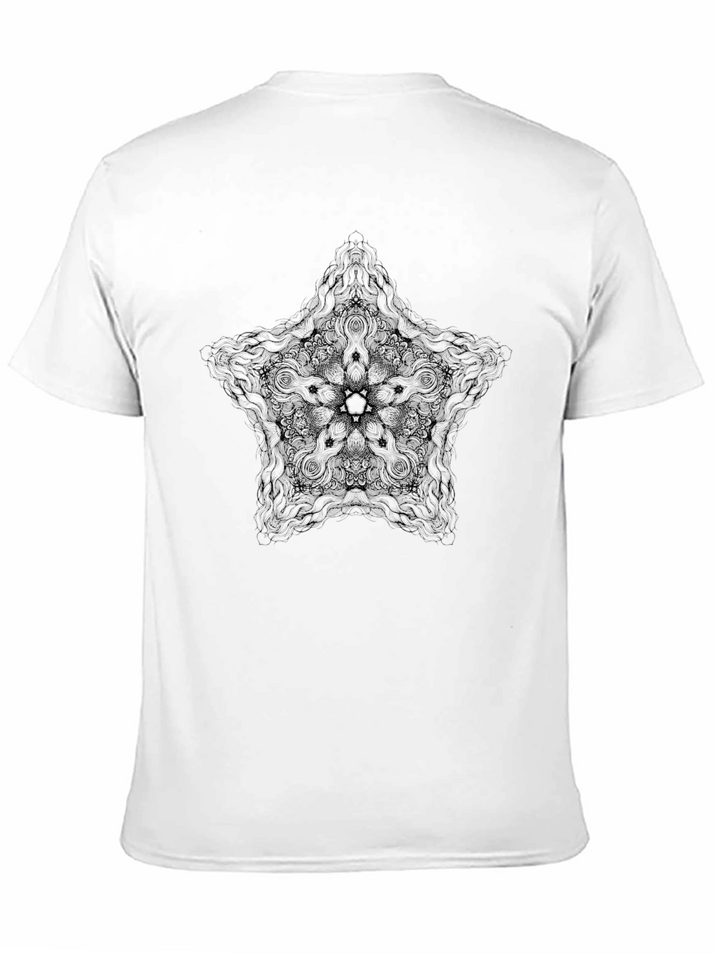 Black Star Mandala Graphic Tee - Mens Fashion