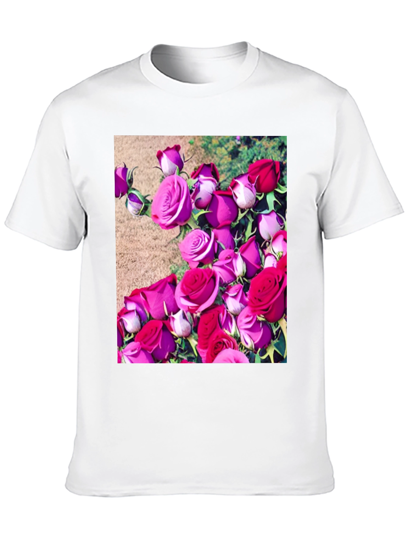 Floral Print T-Shirt: Roses Graphic Tee