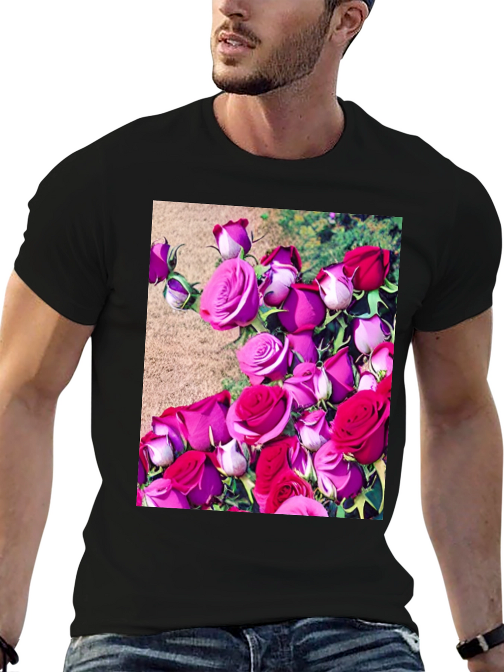 Floral Print T-Shirt: Roses Graphic Tee