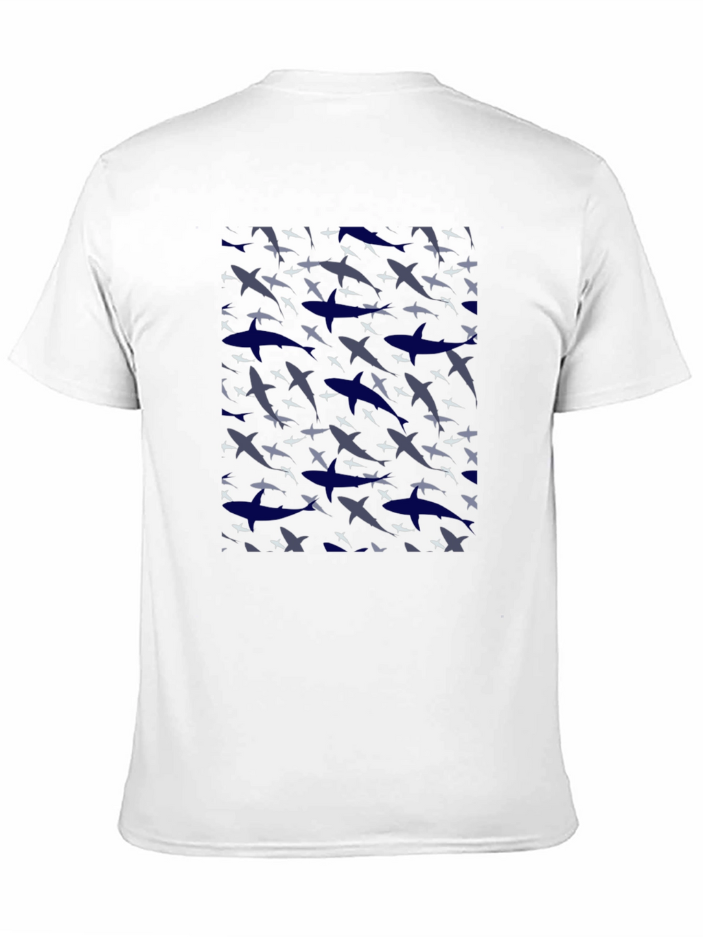 Shark Camo Print Black T-Shirt
