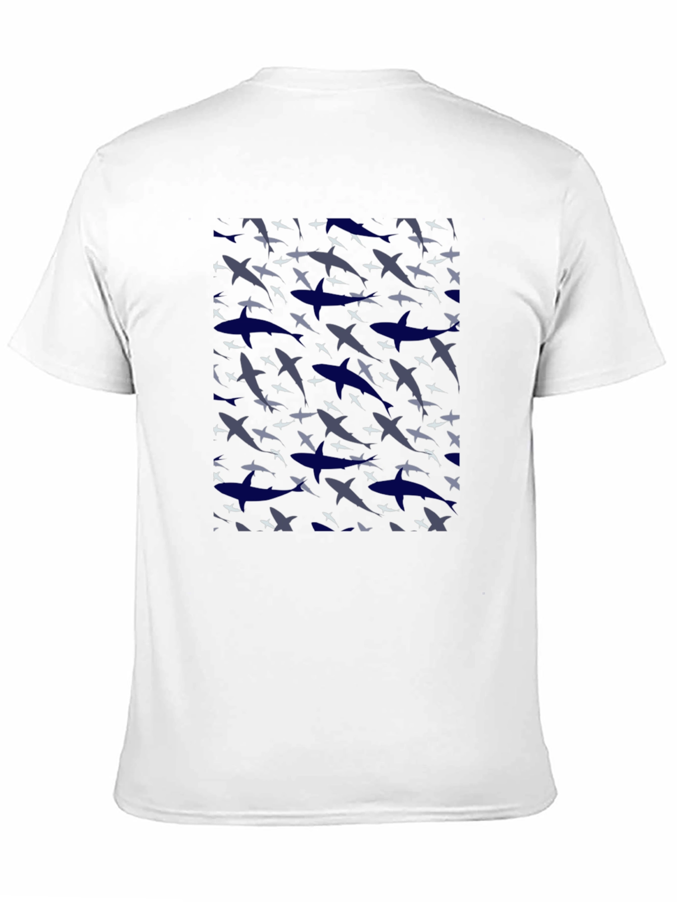 Shark Camo Print Black T-Shirt