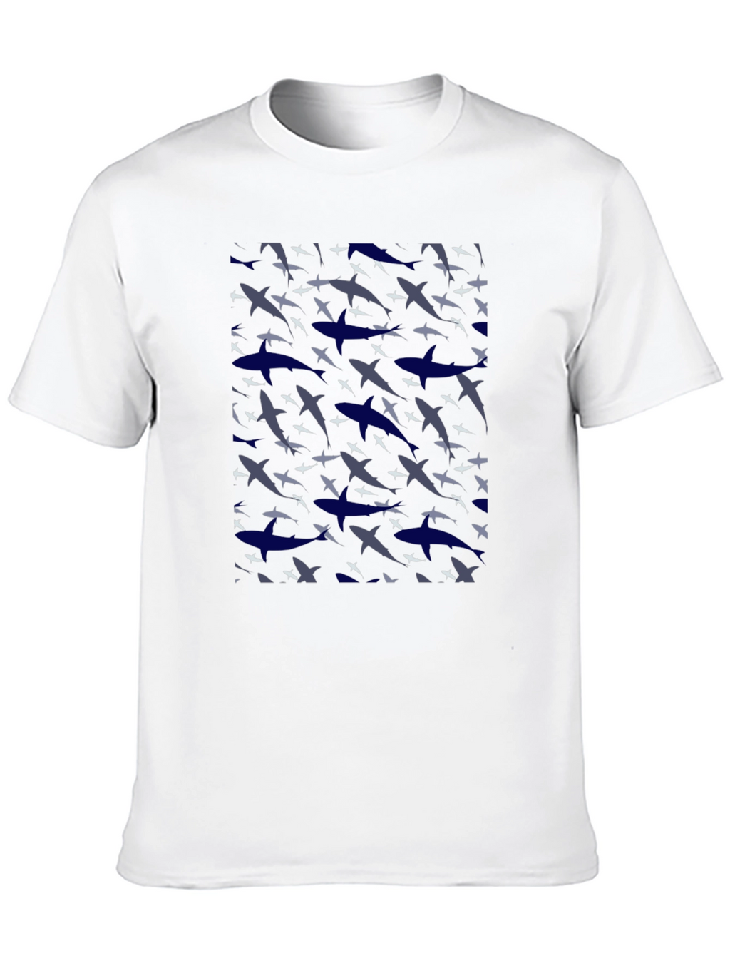 Shark Camo Print Black T-Shirt