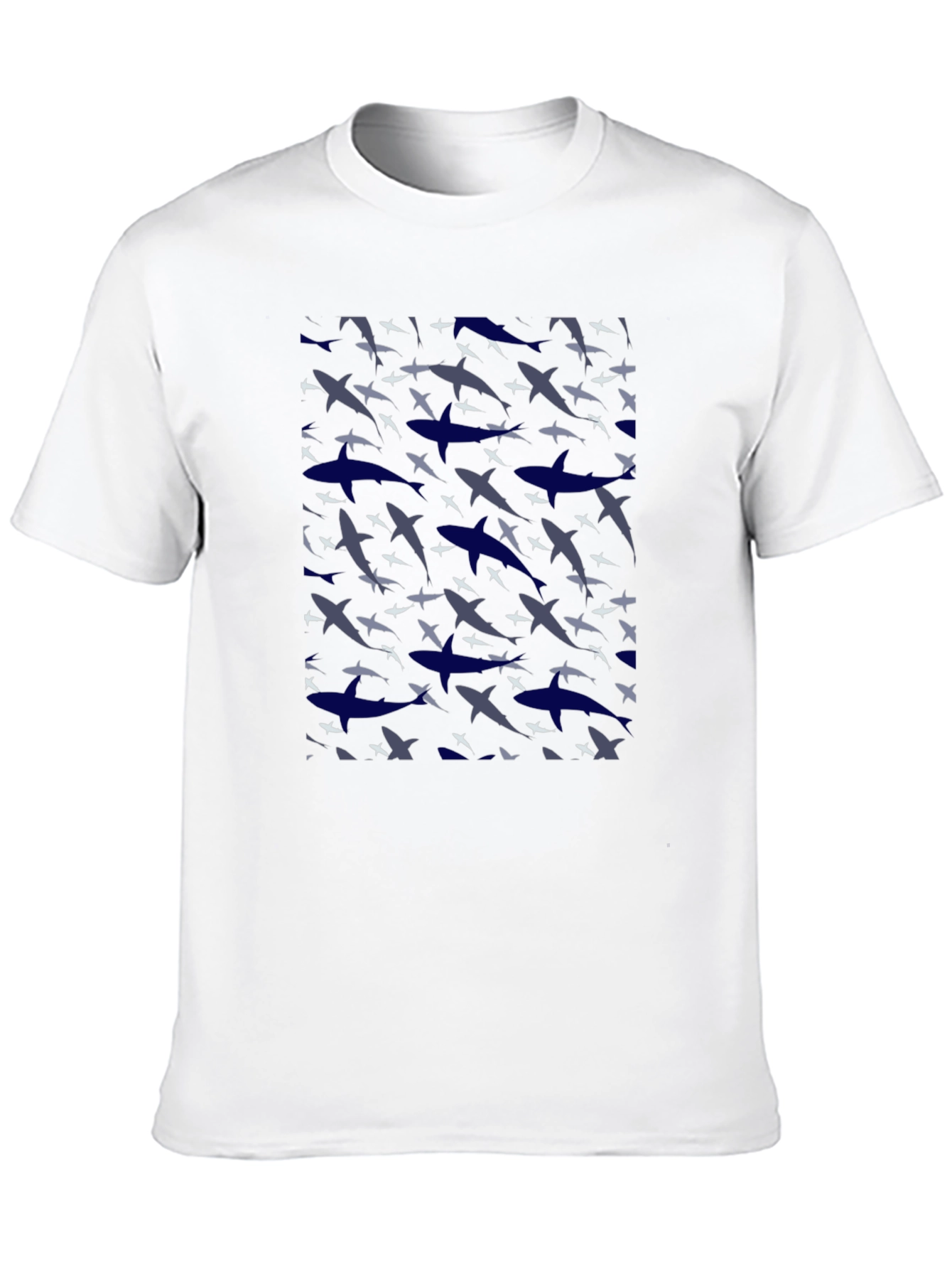 Shark Camo Print Black T-Shirt