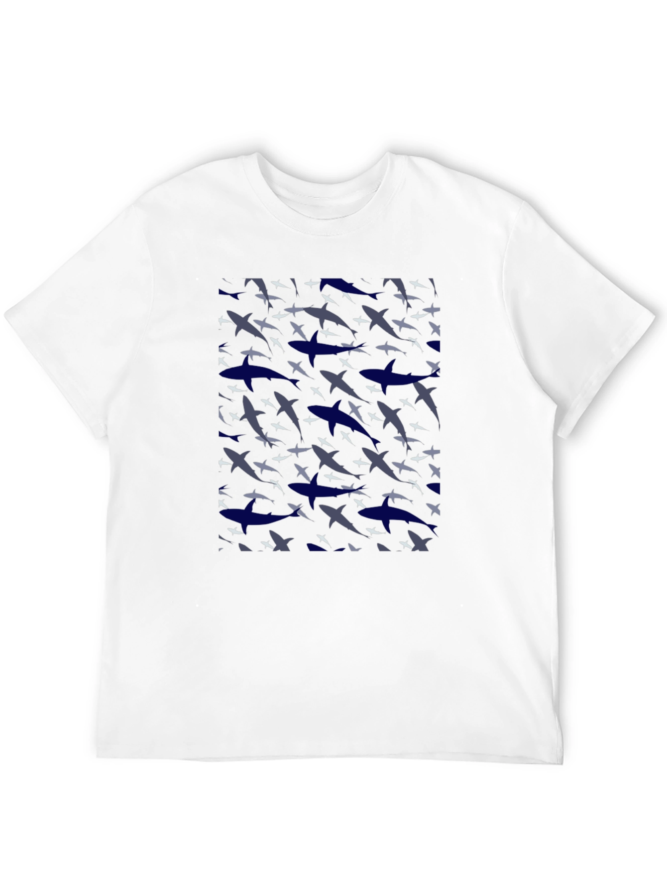 Shark Camo Print Black T-Shirt