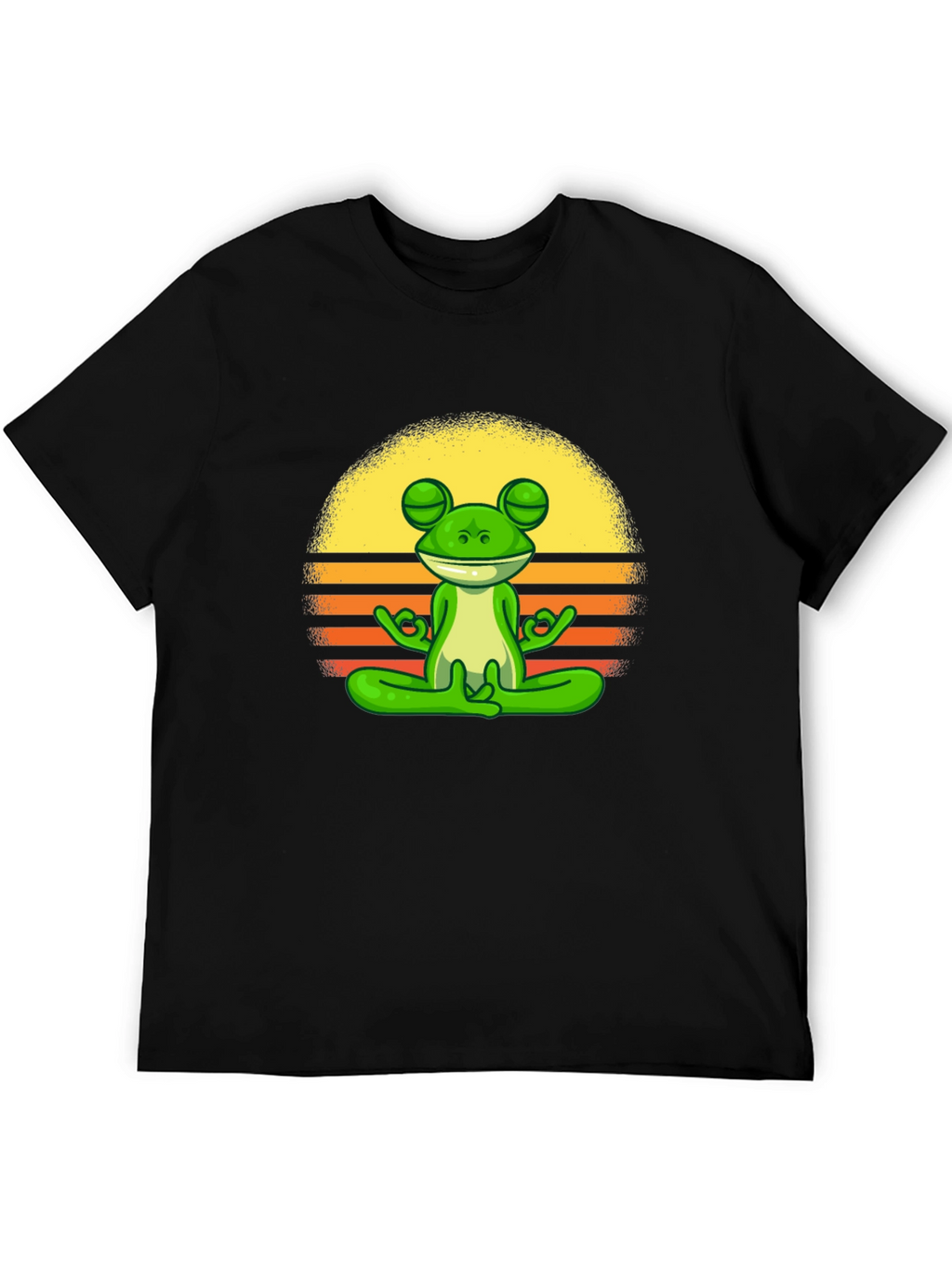 Zen Frog Graphic Tee - Relaxed Fit Cotton T-Shirt