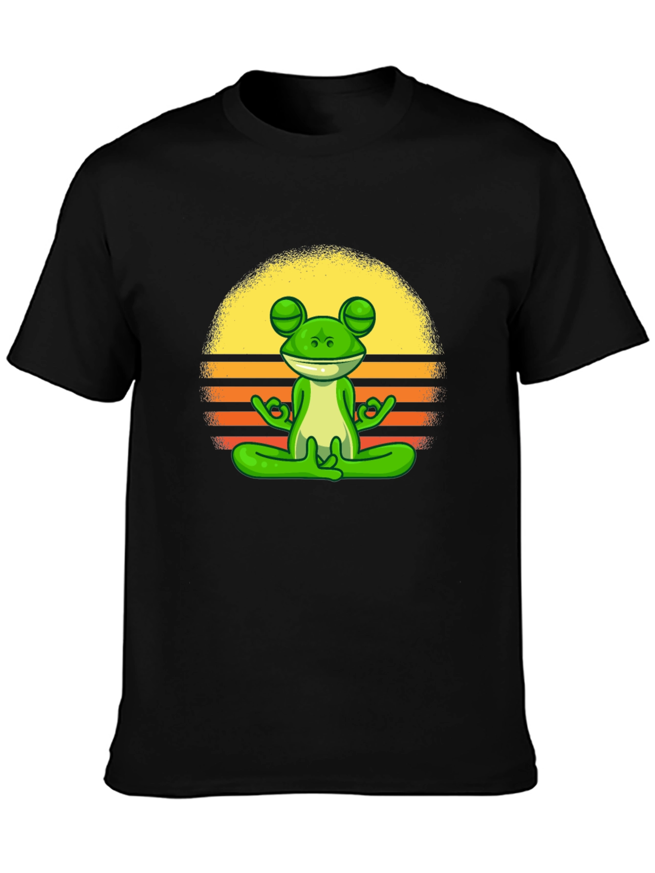 Zen Frog Graphic Tee - Relaxed Fit Cotton T-Shirt