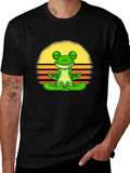 Zen Frog Graphic Tee - Relaxed Fit Cotton T-Shirt