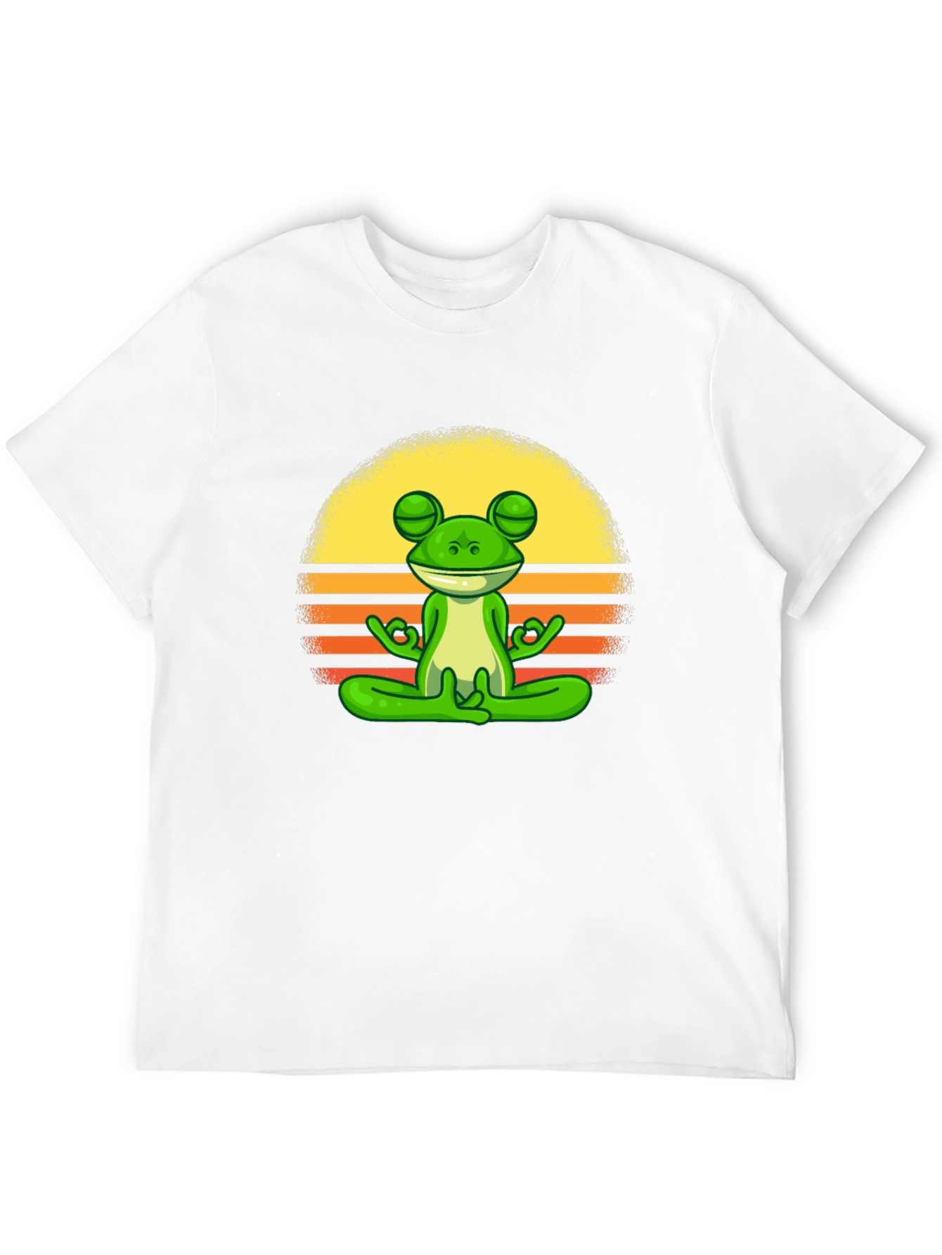 Zen Frog Graphic Tee - Relaxed Fit Cotton T-Shirt