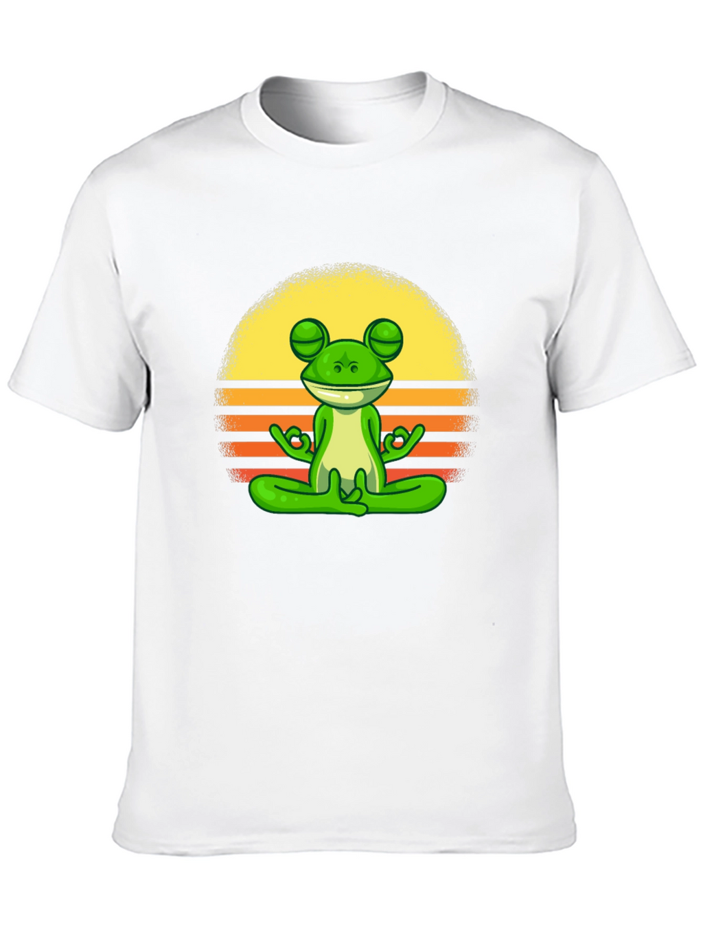 Zen Frog Graphic Tee - Relaxed Fit Cotton T-Shirt