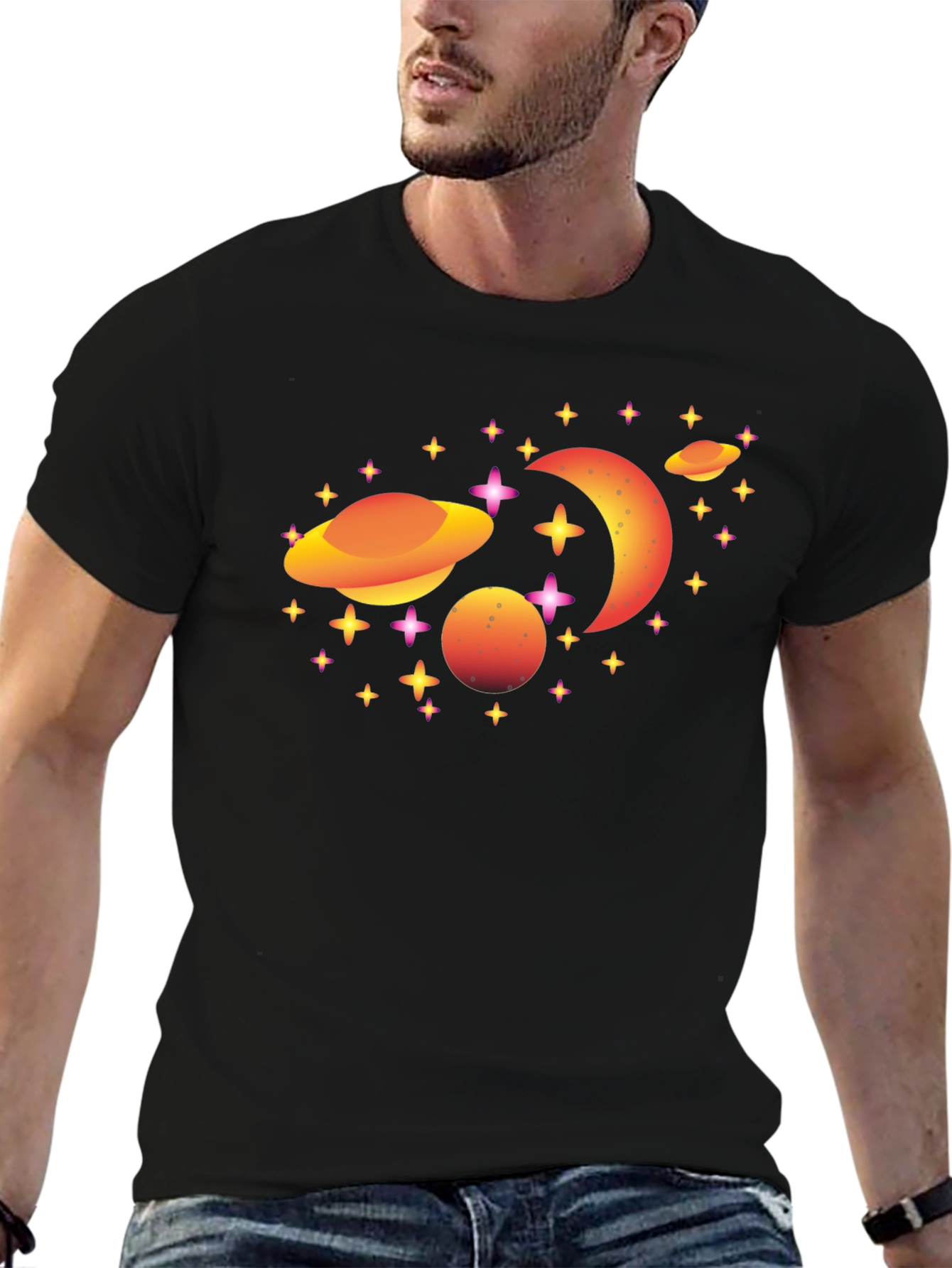 Cosmic Galaxy Black T-Shirt