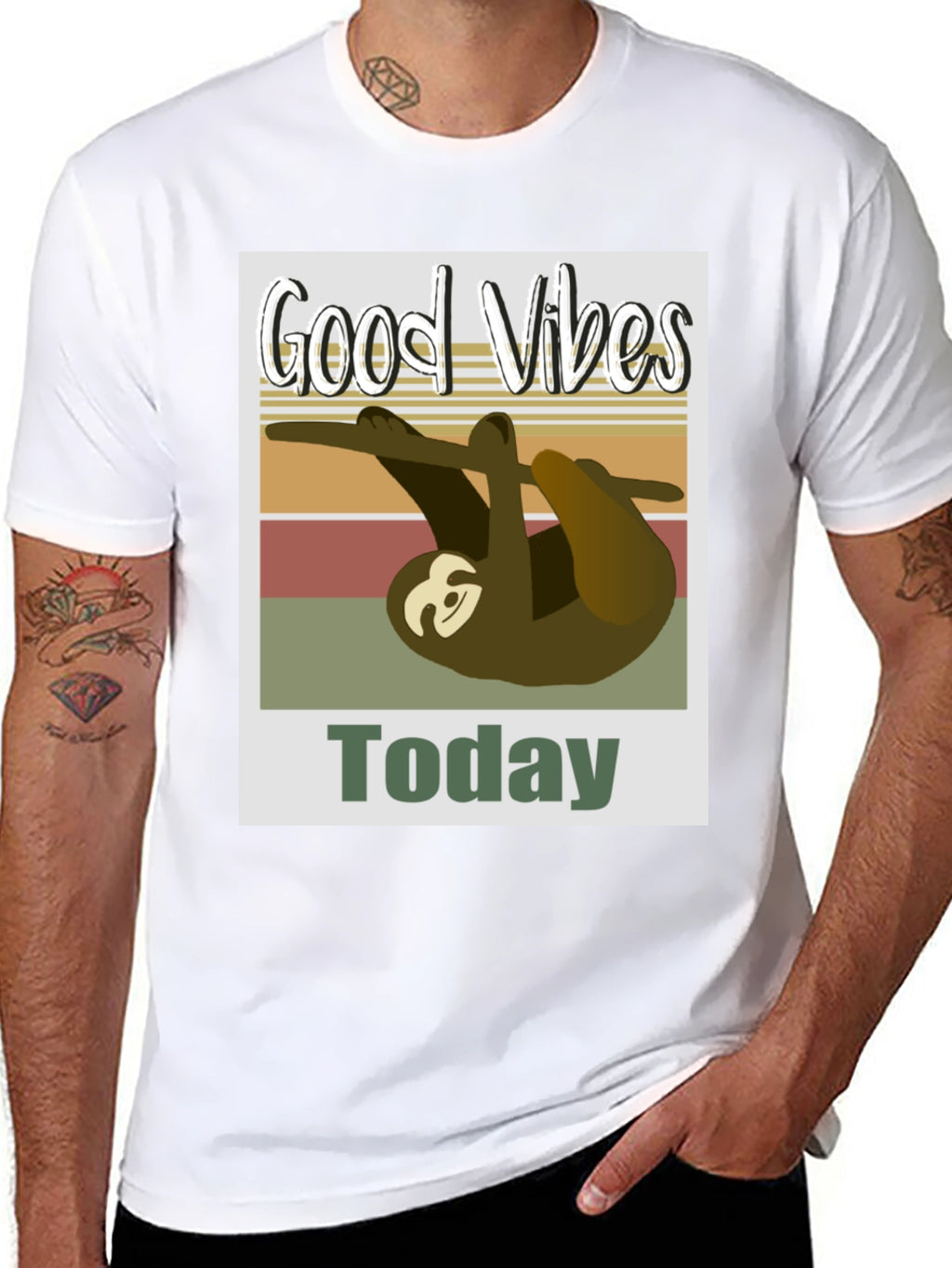 Good Vibes Sloth T-Shirt - Today Graphic Tee