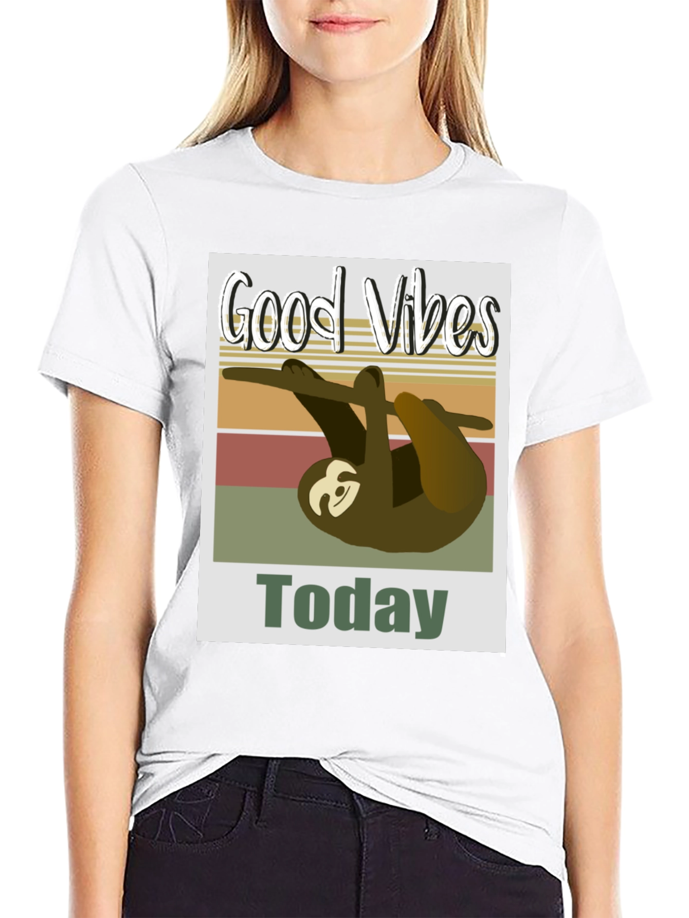 Good Vibes Sloth T-Shirt - Today Graphic Tee