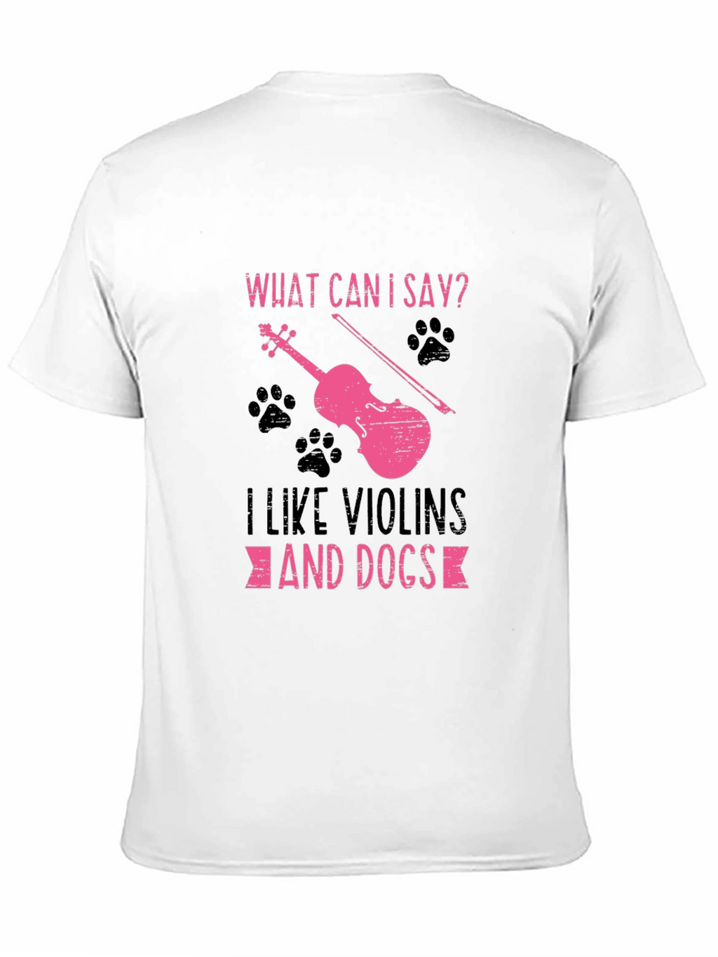 Violin and Dog Lover T-Shirt - Black