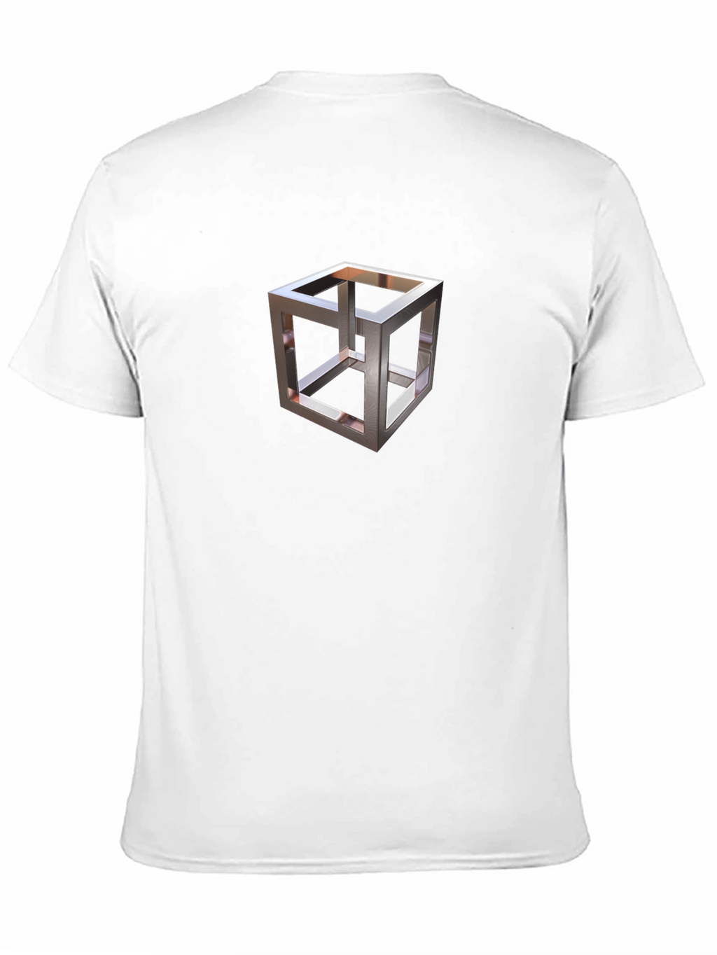 Impossible Cube Graphic Tee - Modern Optical Illusion