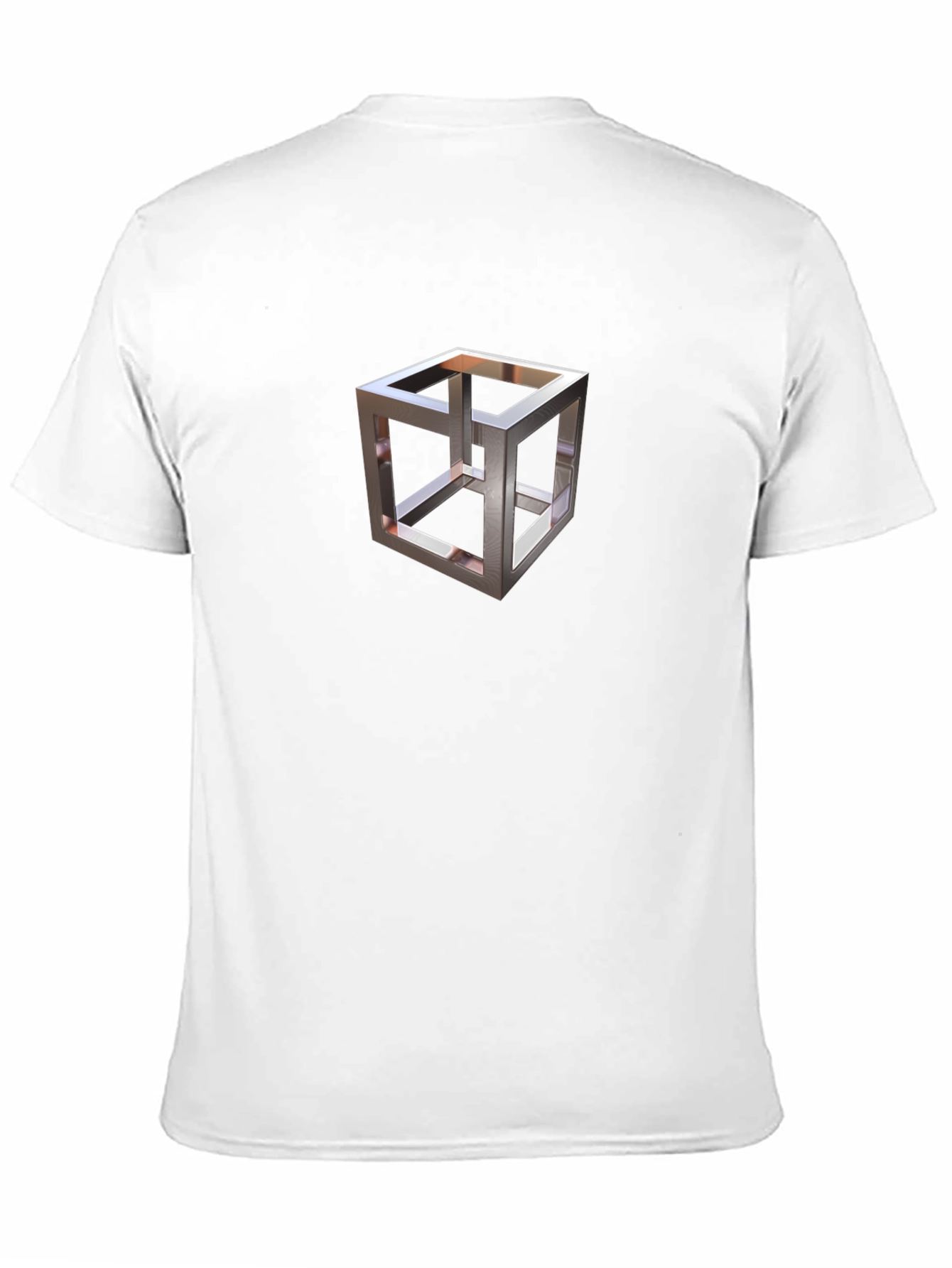 Impossible Cube Graphic Tee - Modern Optical Illusion