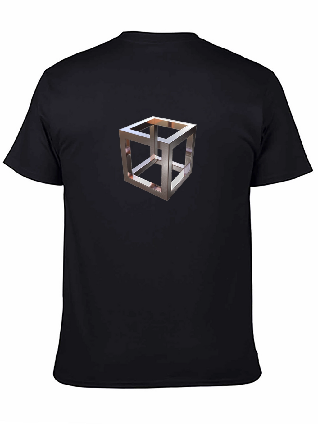 Impossible Cube Graphic Tee - Modern Optical Illusion