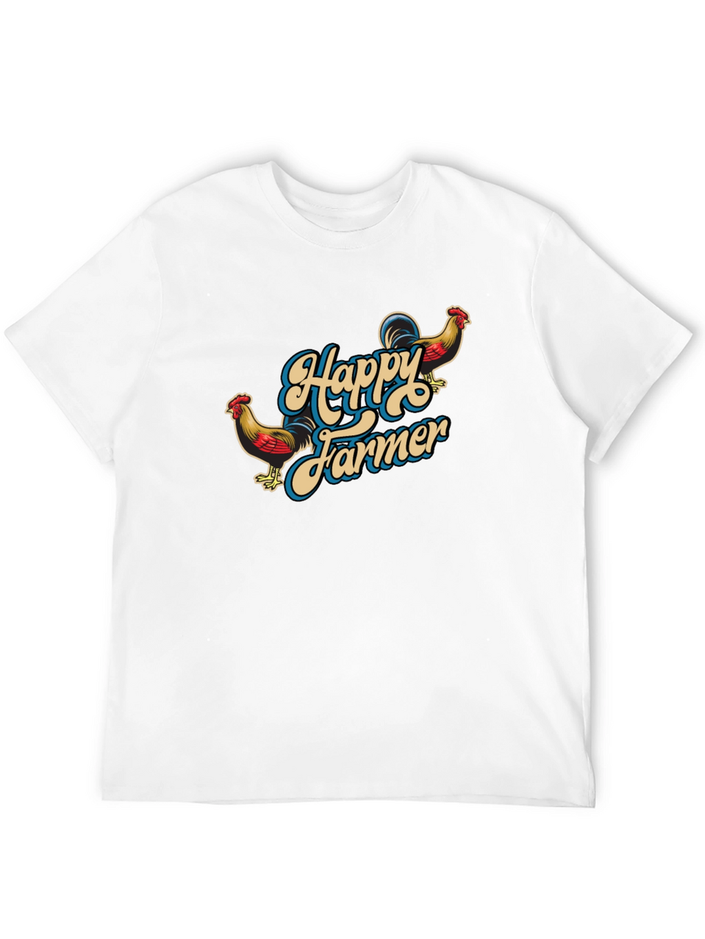 Happy Farmer Black Graphic T-Shirt