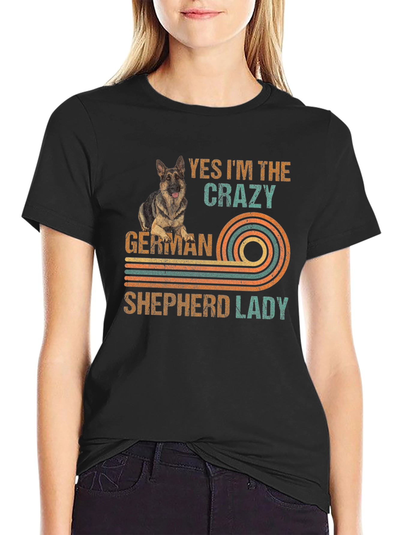 Crazy German Shepherd Lady T-Shirt