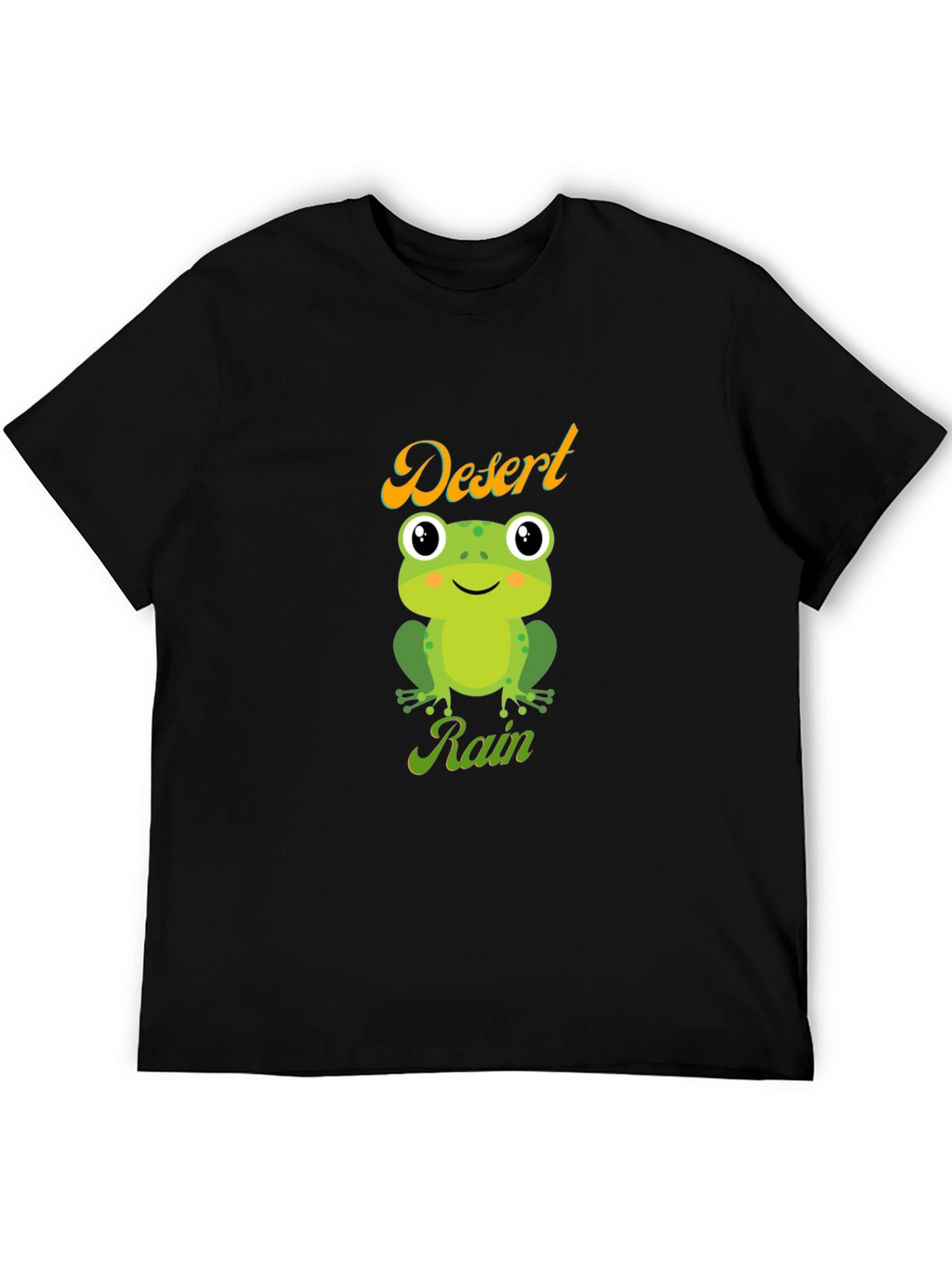 Desert Rain Frog Graphic Tee - Black Cotton T-Shirt