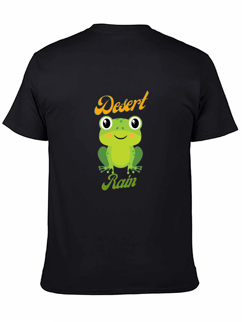 Desert Rain Frog Graphic Tee - Black Cotton T-Shirt