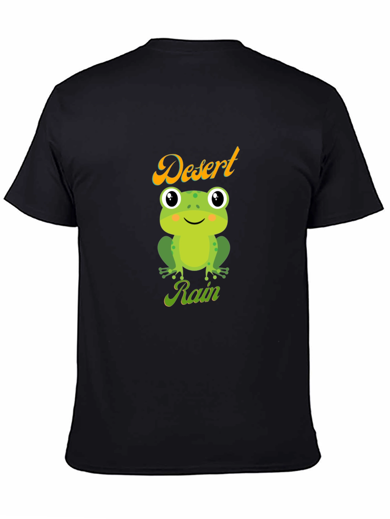 Desert Rain Frog Graphic Tee - Black Cotton T-Shirt