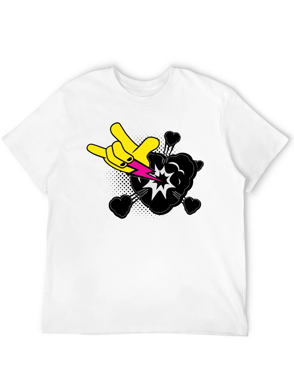 Rock On Graphic Black T-Shirt