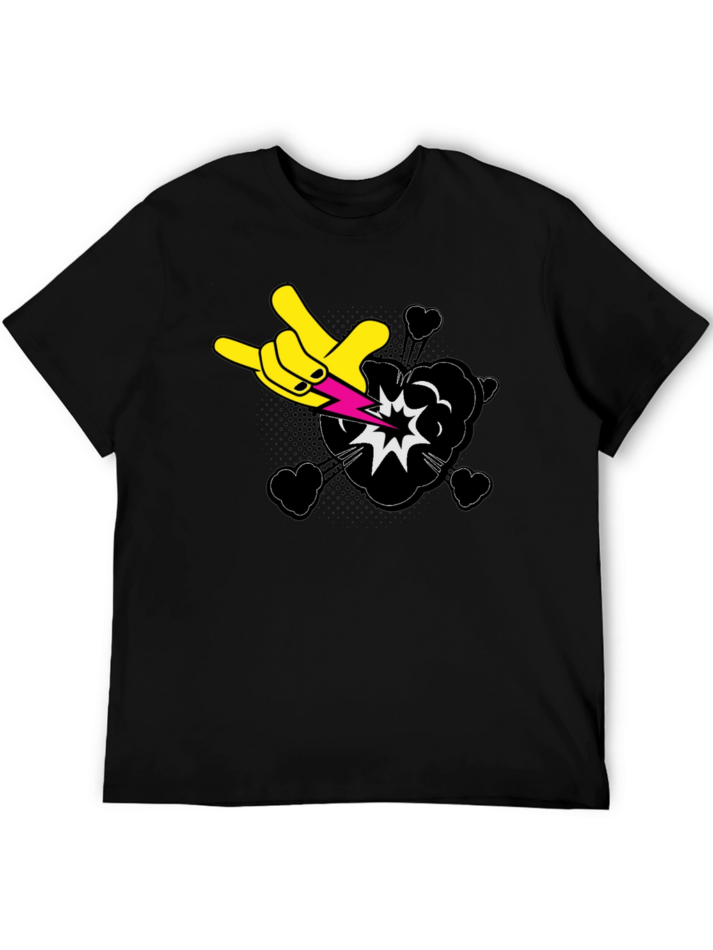 Rock On Graphic Black T-Shirt
