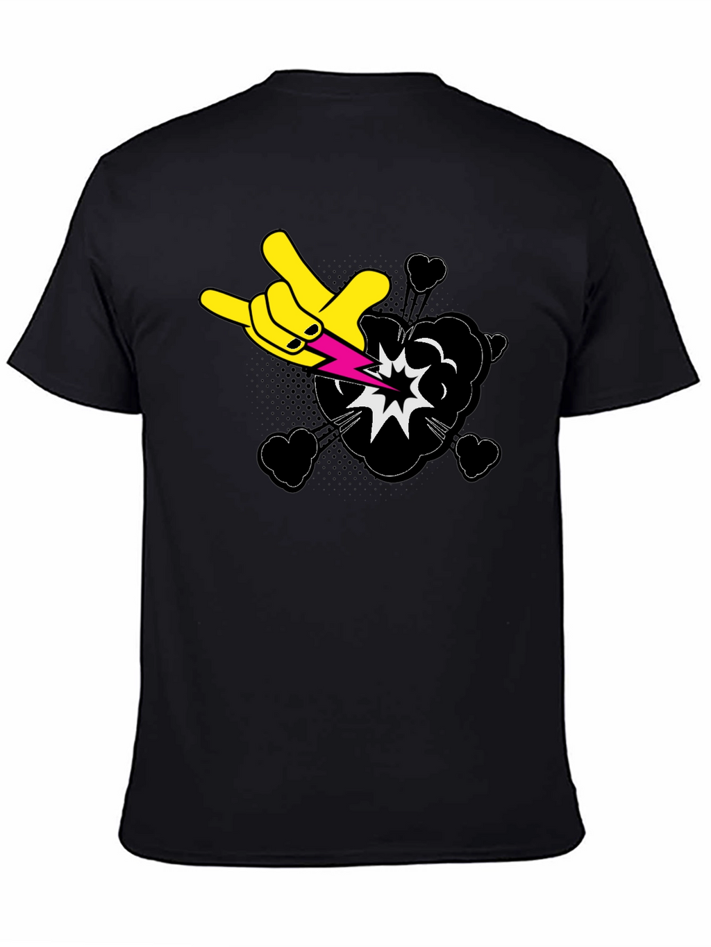 Rock On Graphic Black T-Shirt
