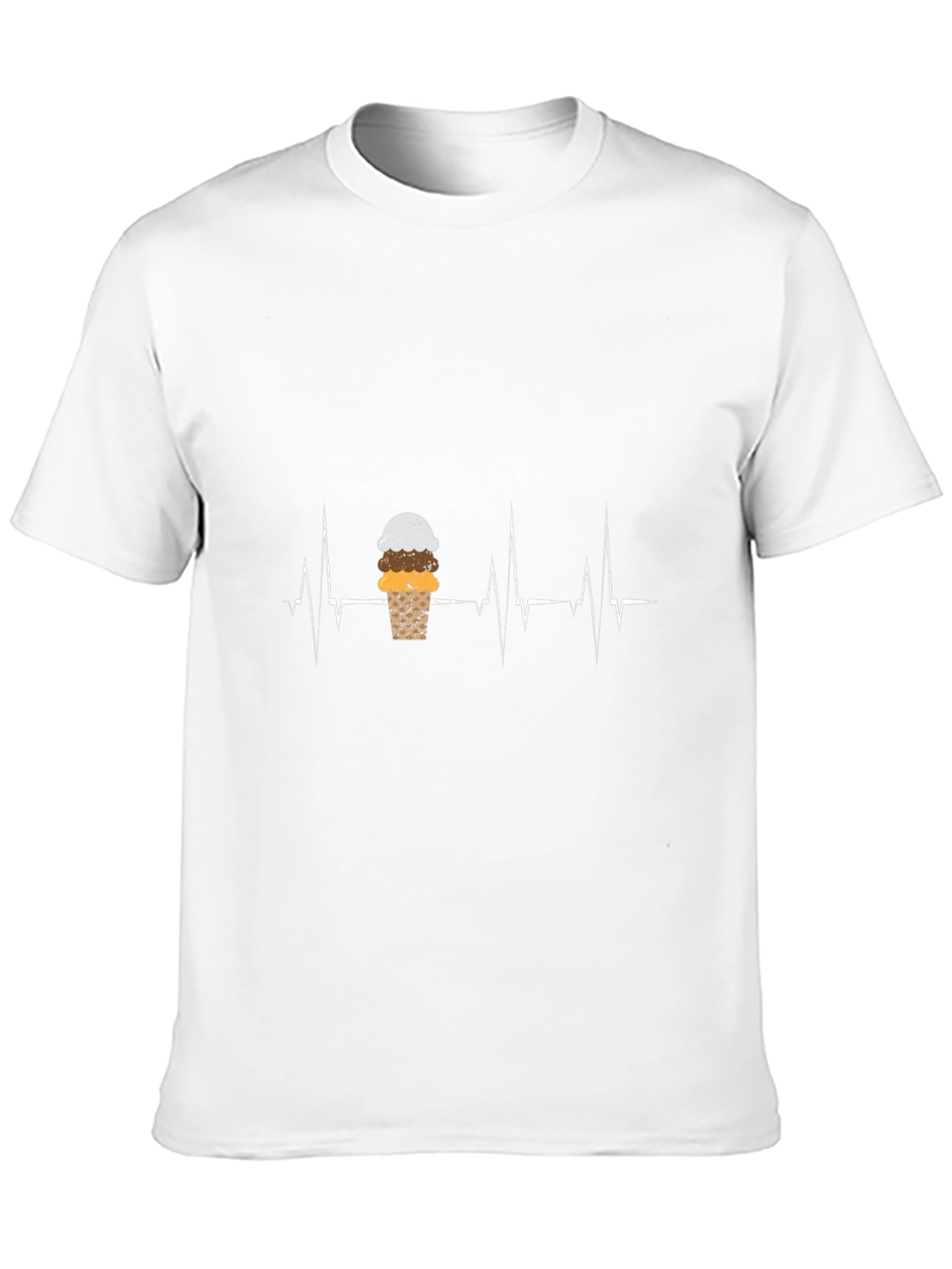 Ice Cream Heartbeat Graphic Tee - Black