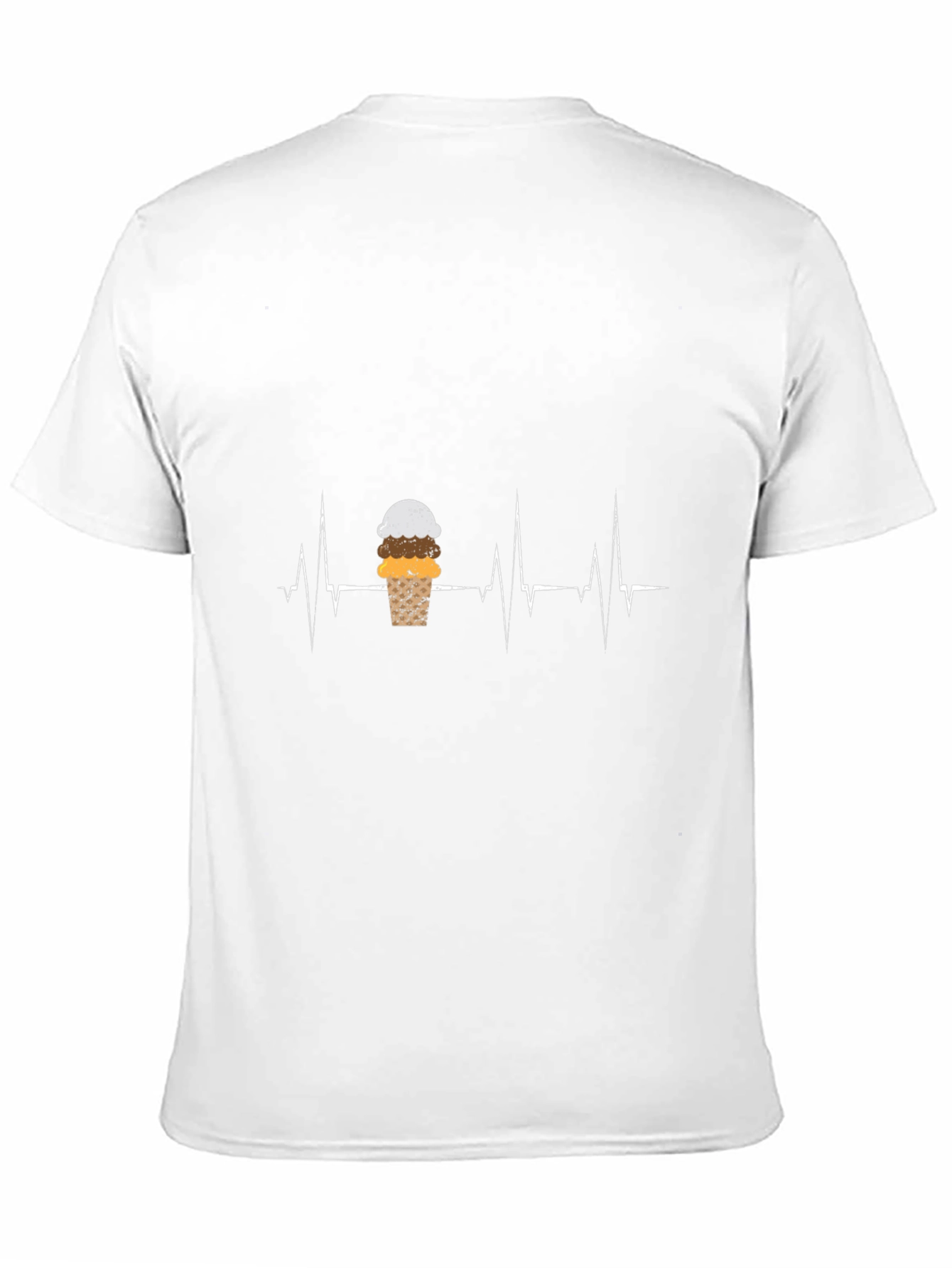 Ice Cream Heartbeat Graphic Tee - Black
