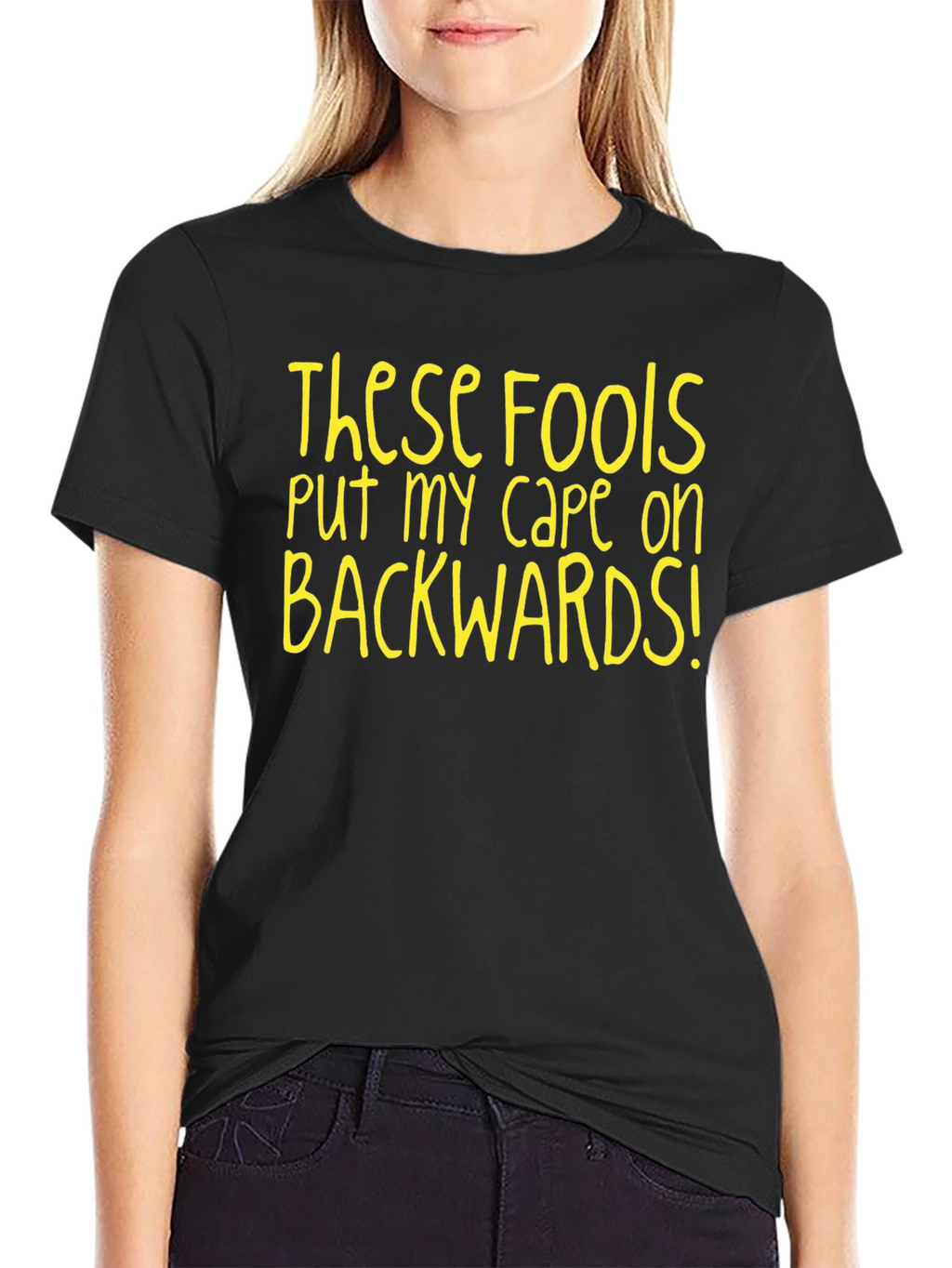 Funny Backwards Cape T-Shirt