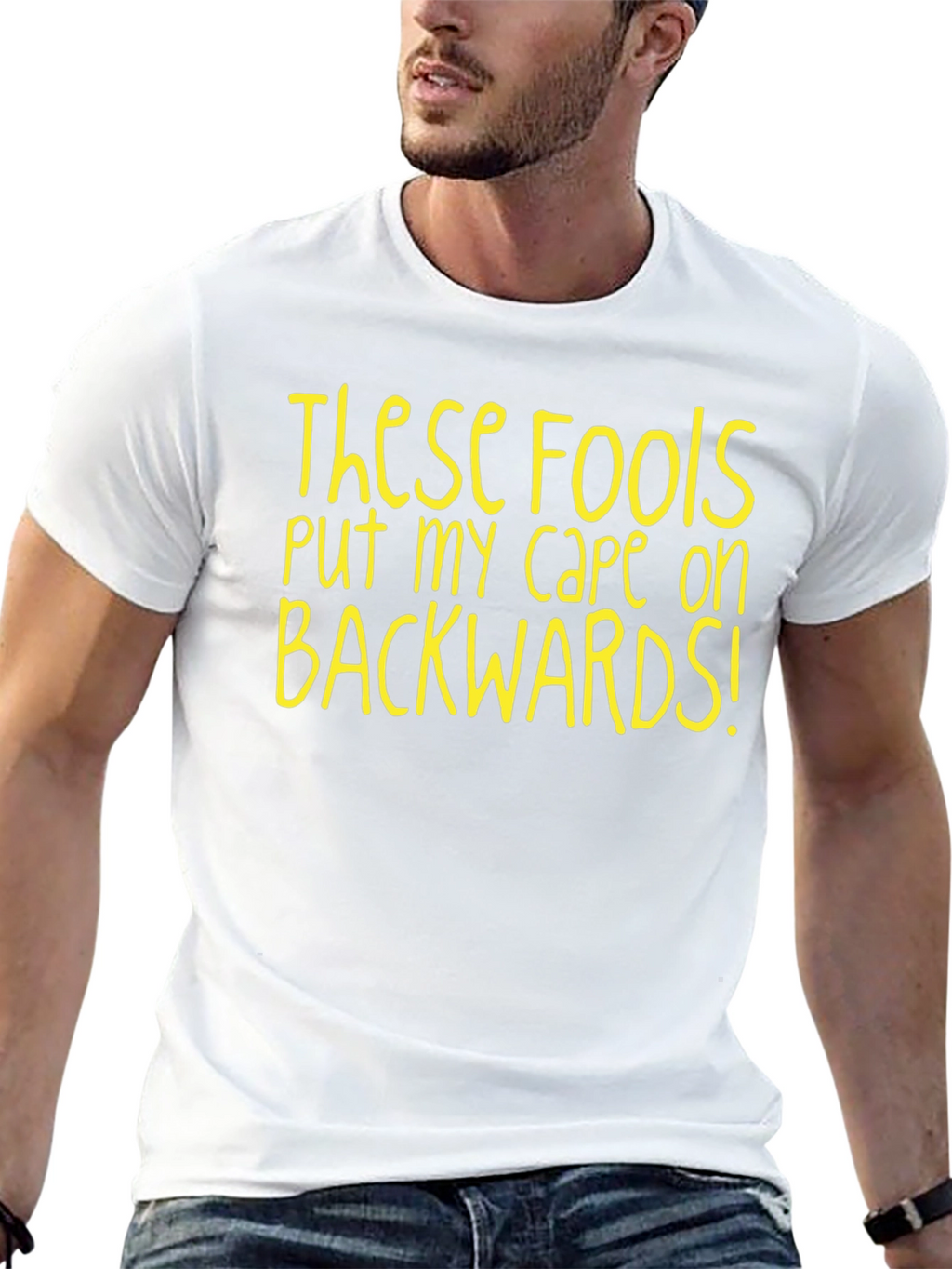 Funny Backwards Cape T-Shirt