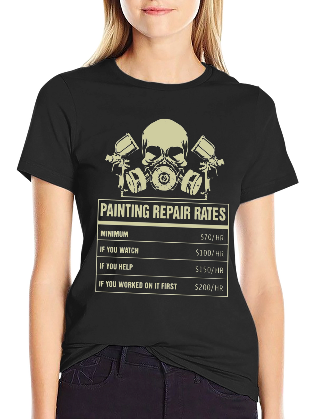 Funny Painter T-Shirt: Repair Rates Graphic Tee
