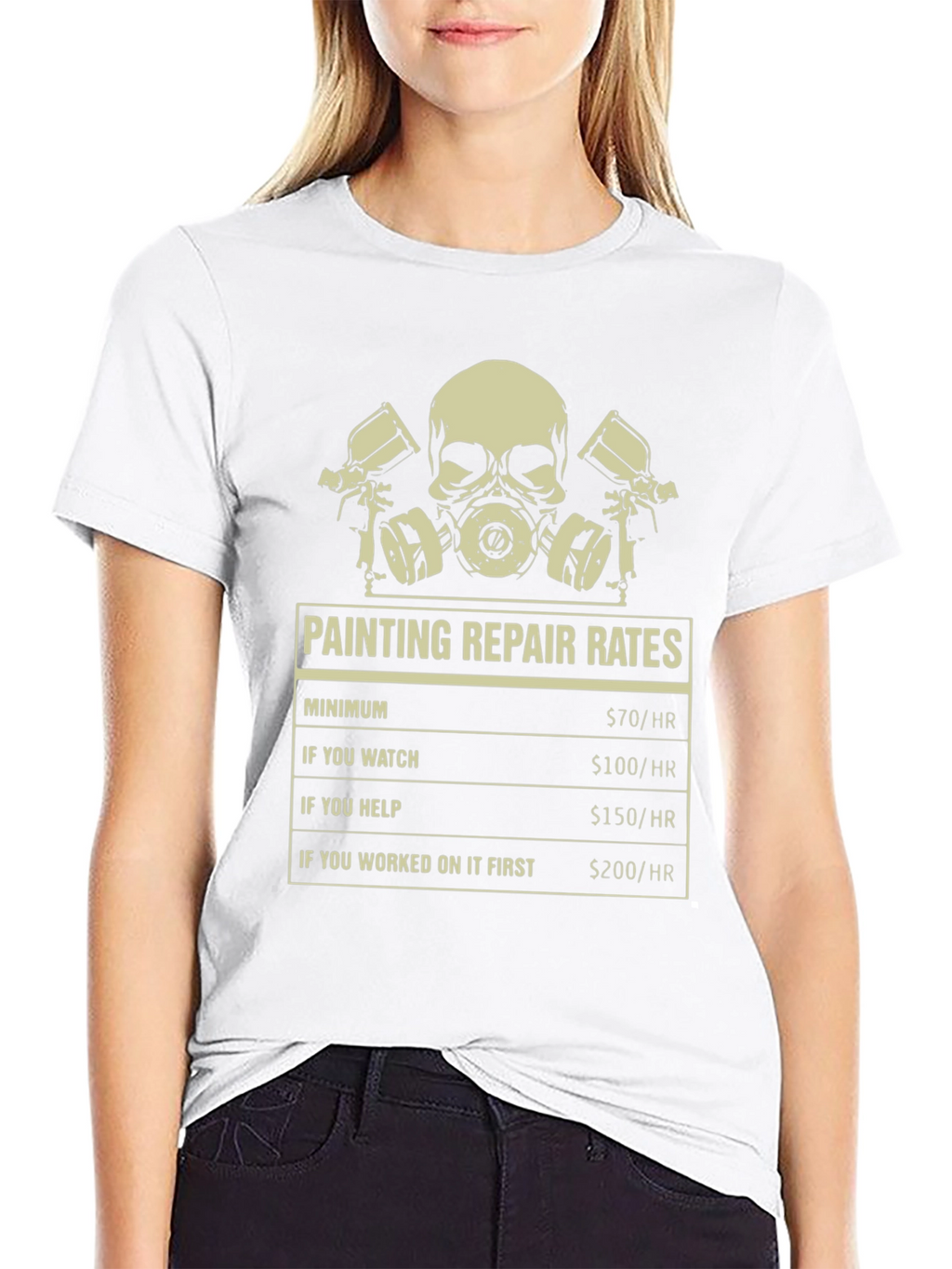 Funny Painter T-Shirt: Repair Rates Graphic Tee