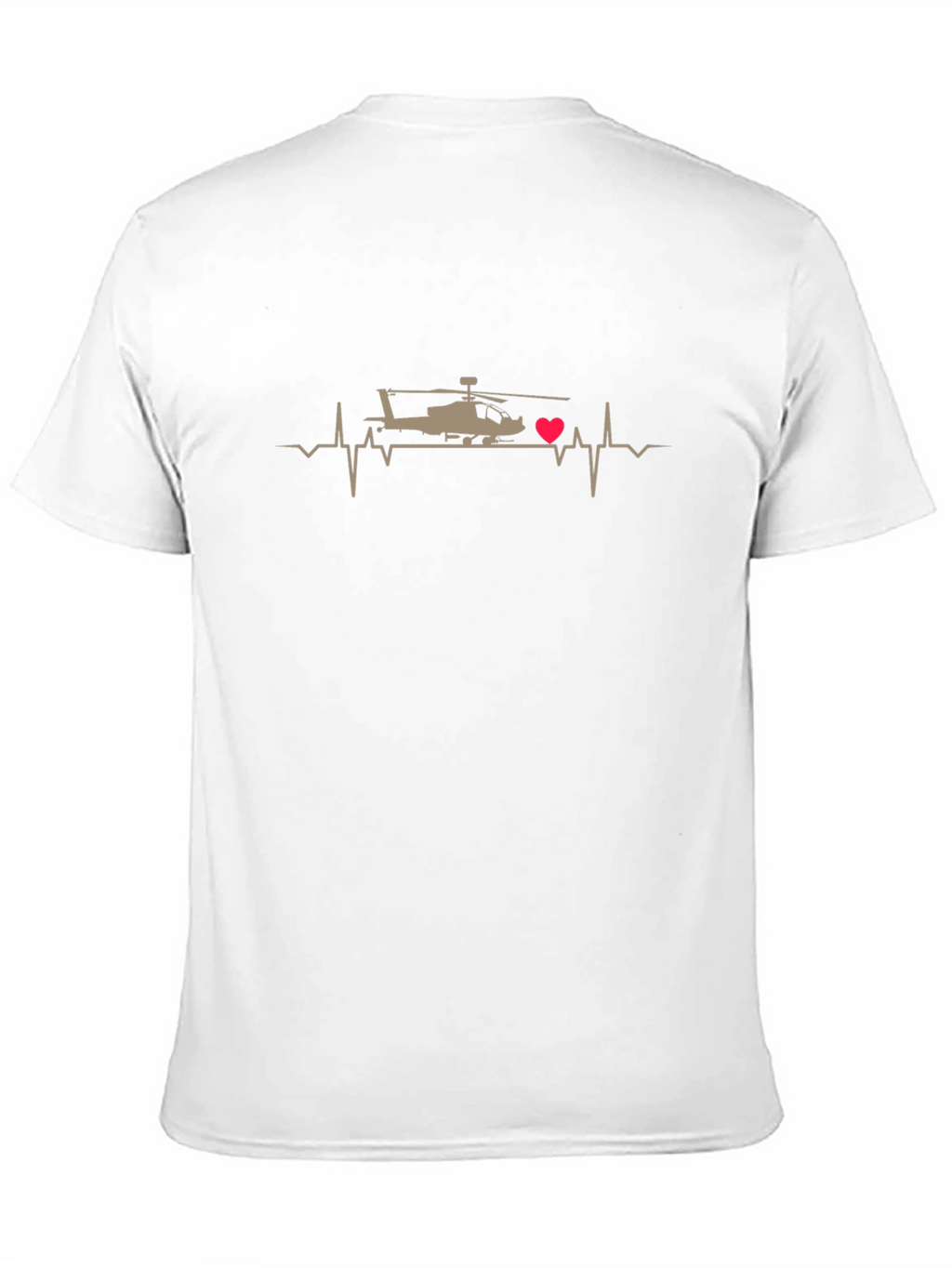 Helicopter Heartbeat T-Shirt - Military Aviation Tee